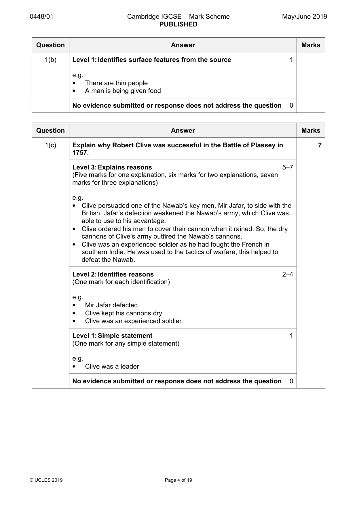 Mark scheme, page 4 of 19