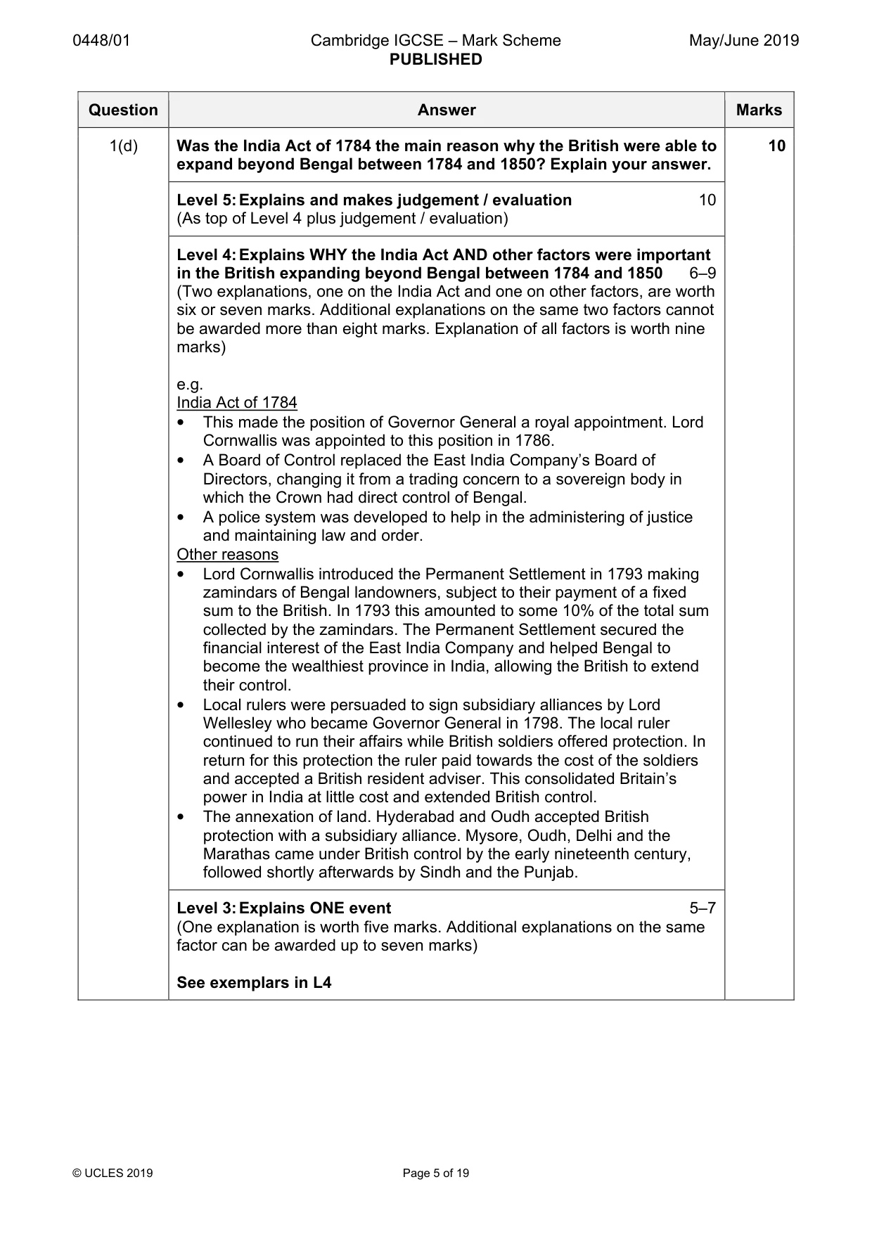 Mark scheme, page 5 of 19