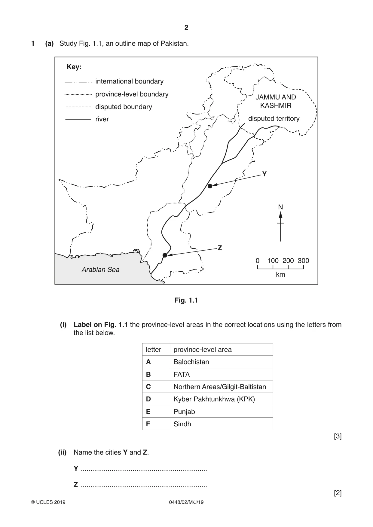 Cambridge IGCSE Pakistan Studies 0448 2019 May/June Paper 2 · Variant 1 question paper, page 2 of 24