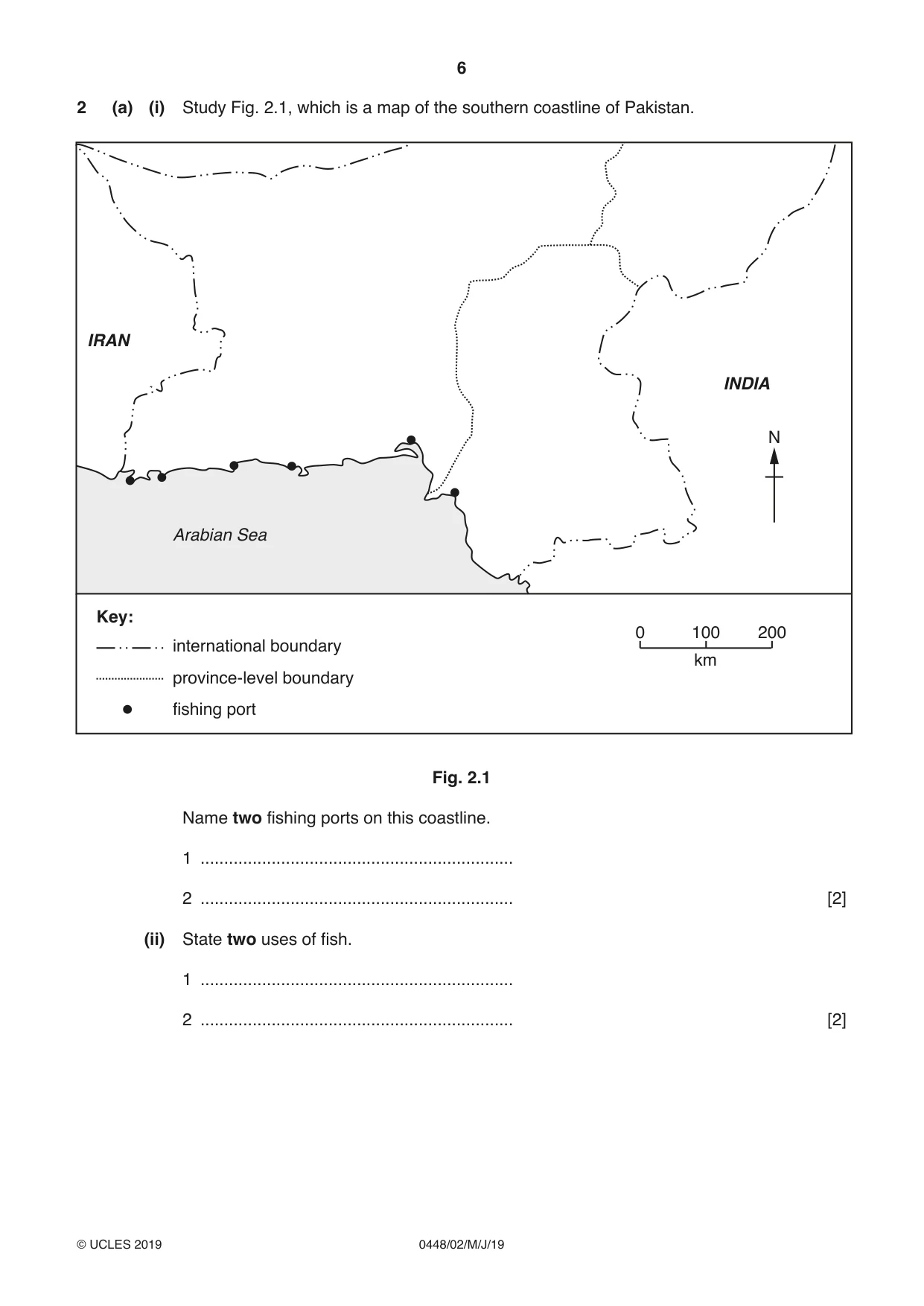 Cambridge IGCSE Pakistan Studies 0448 2019 May/June Paper 2 · Variant 1 question paper, page 6 of 24