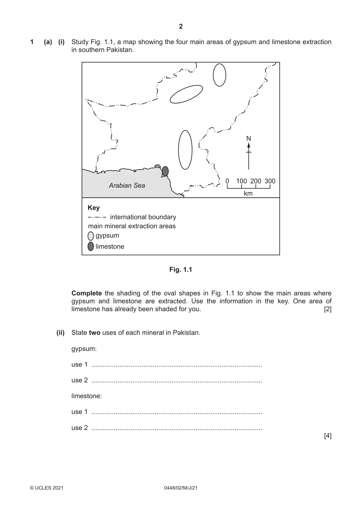 Cambridge IGCSE Pakistan Studies 0448 2021 May/June Paper 2 · Variant 0 question paper, page 2 of 20