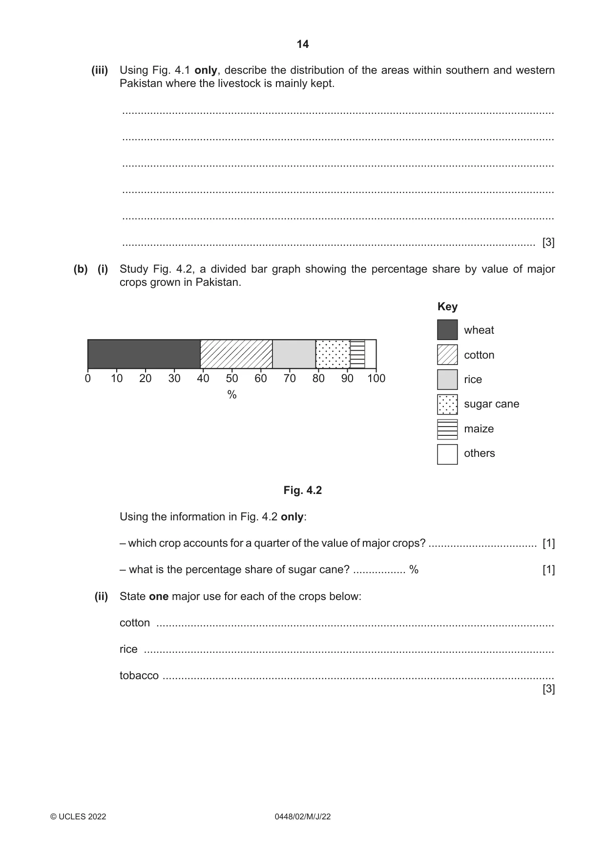 Cambridge IGCSE Pakistan Studies 0448 2022 May/June Paper 2 · Variant 0 question paper, page 14 of 20