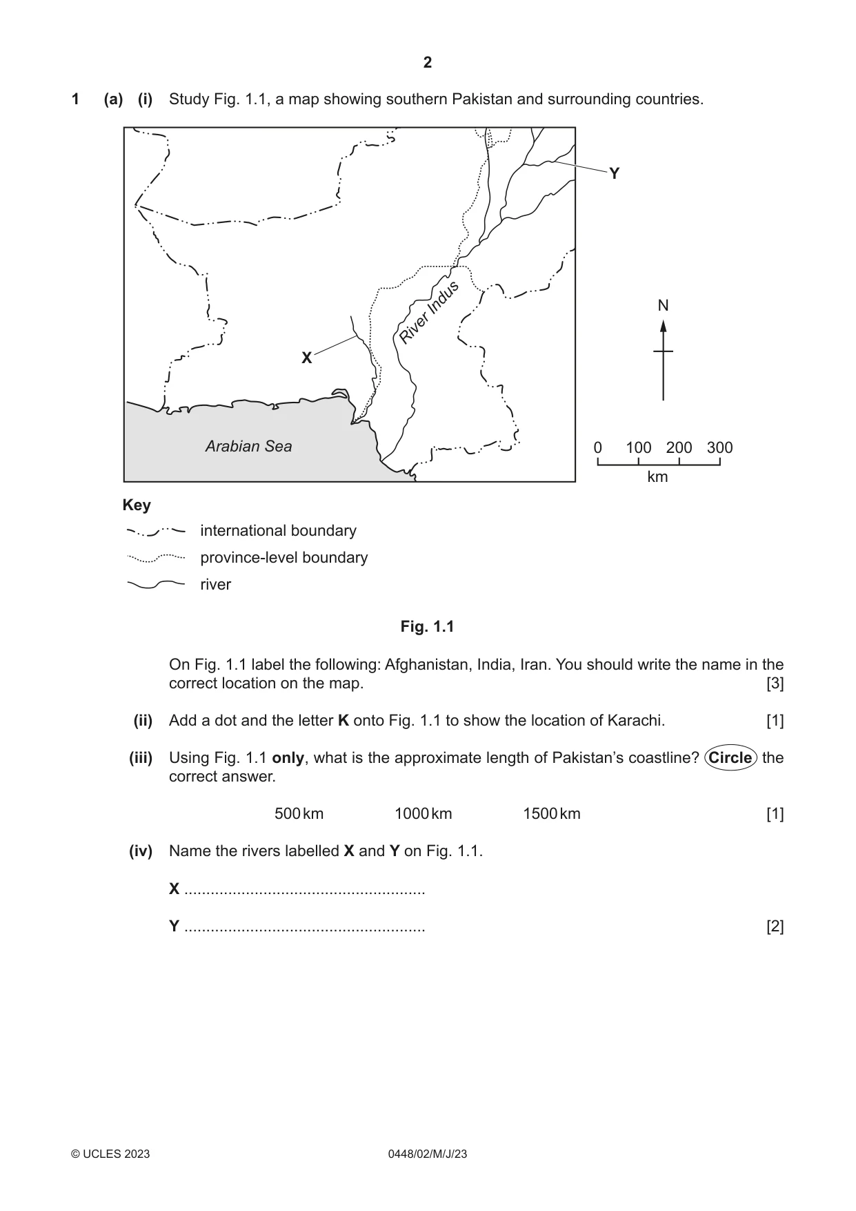 Cambridge IGCSE Pakistan Studies 0448 2023 May/June Paper 2 · Variant 0 question paper, page 2 of 20