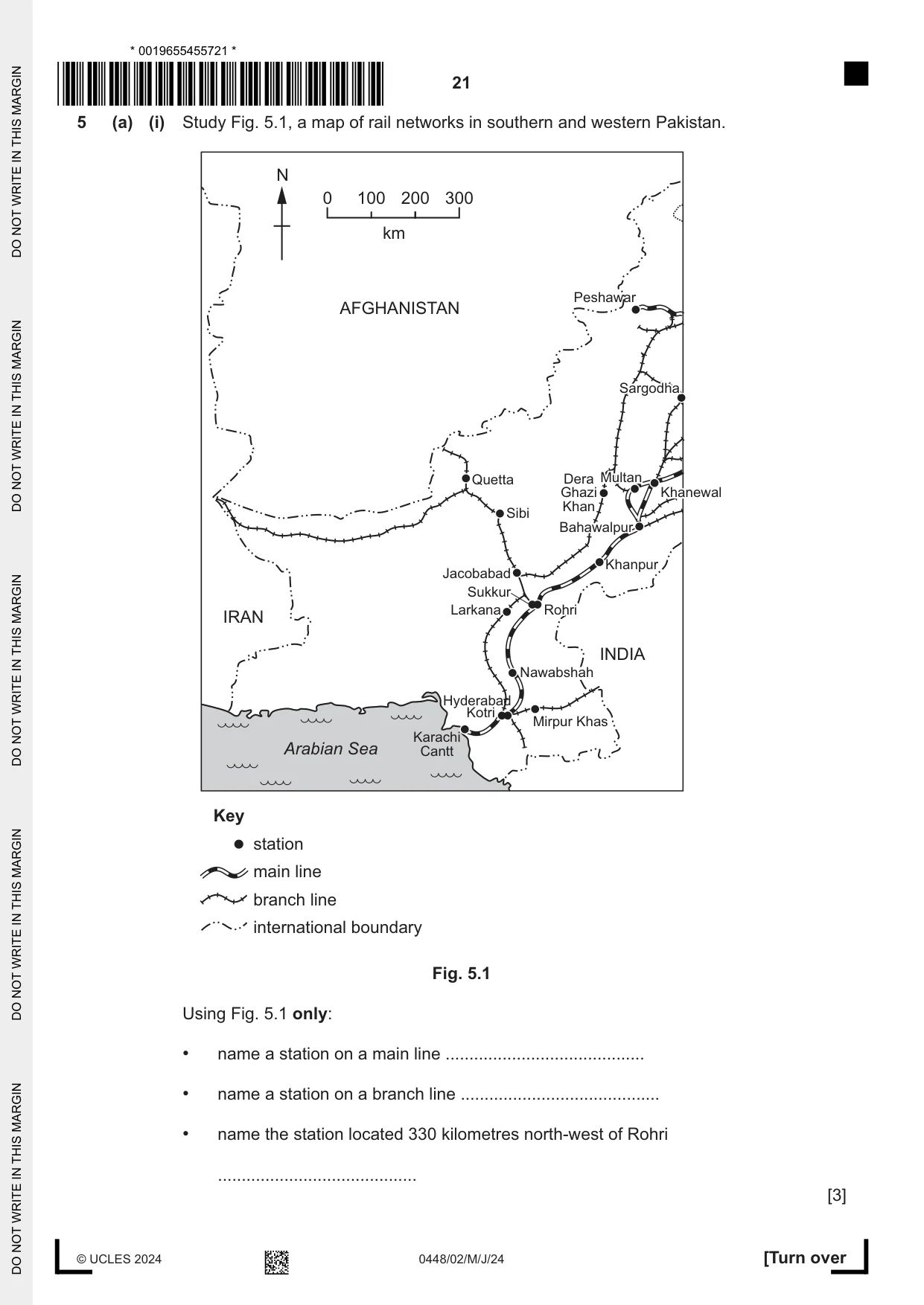 Cambridge IGCSE Pakistan Studies 0448 2024 May/June Paper 2 · Variant 0 question paper, page 21 of 28