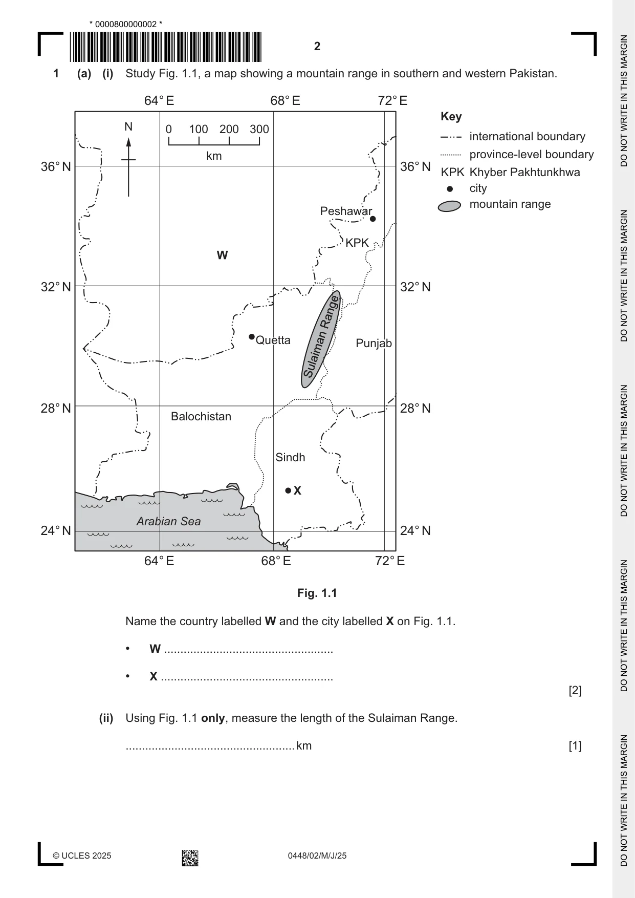Cambridge IGCSE Pakistan Studies 0448 2025 May/June Paper 2 · Variant 0 question paper, page 2 of 28