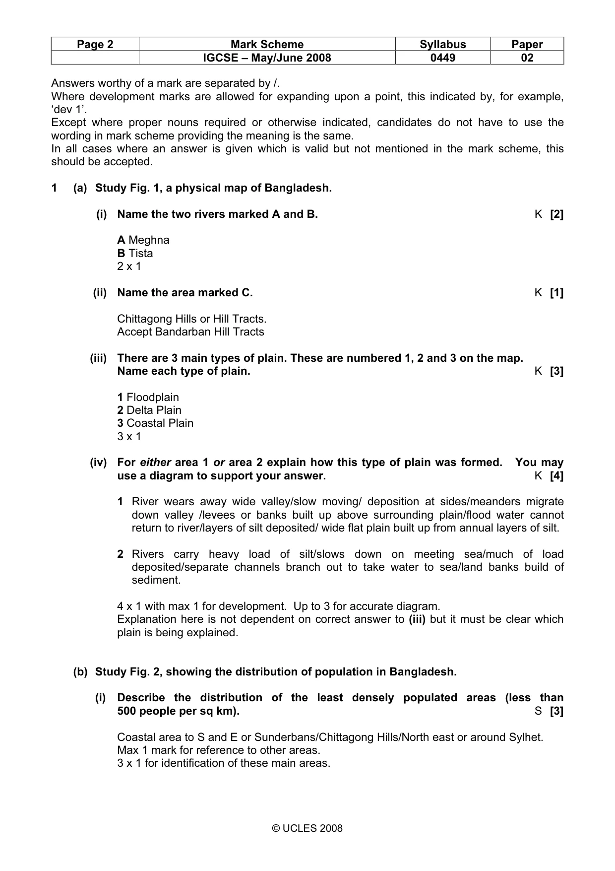 Mark scheme, page 2 of 10