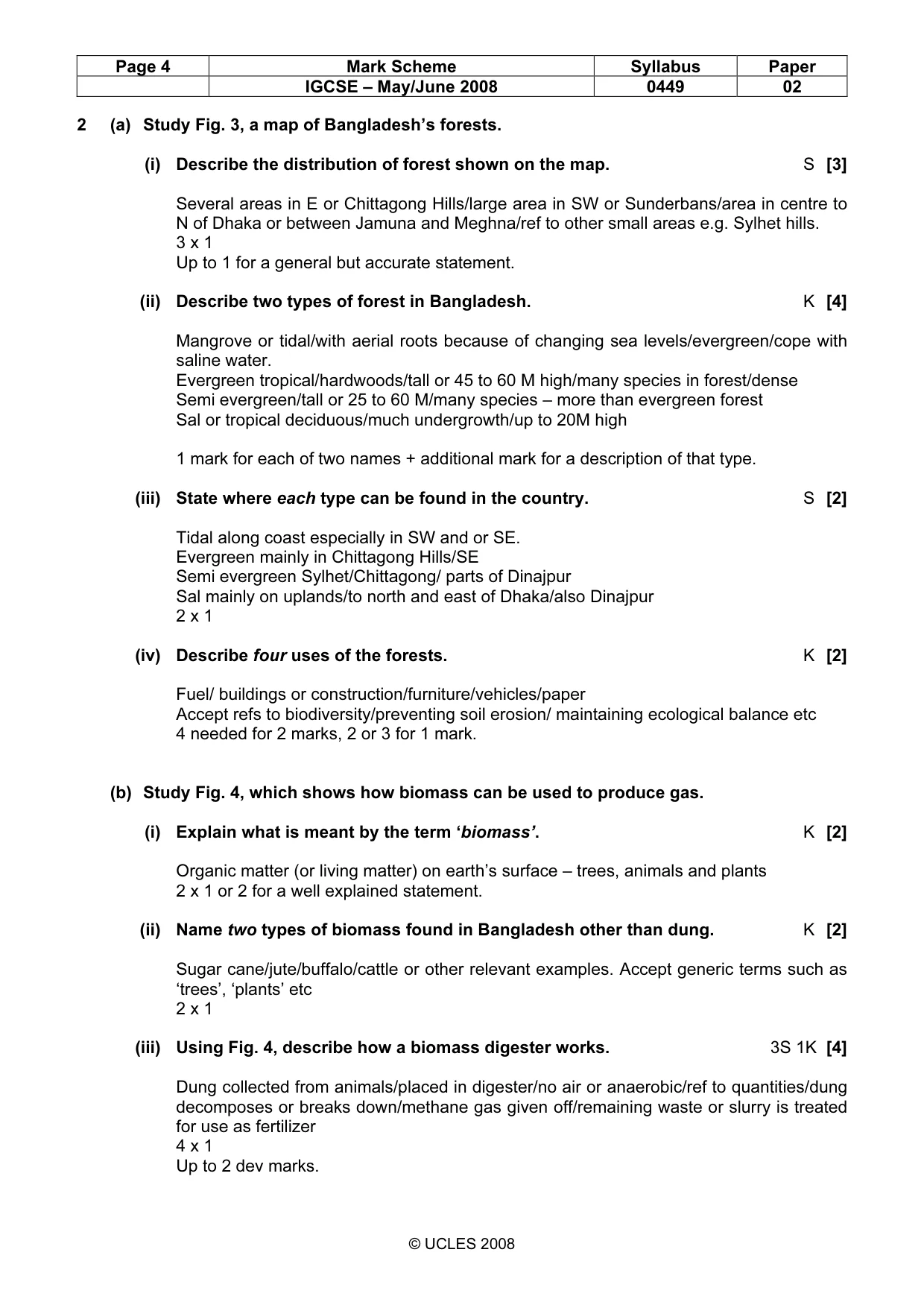 Mark scheme, page 4 of 10