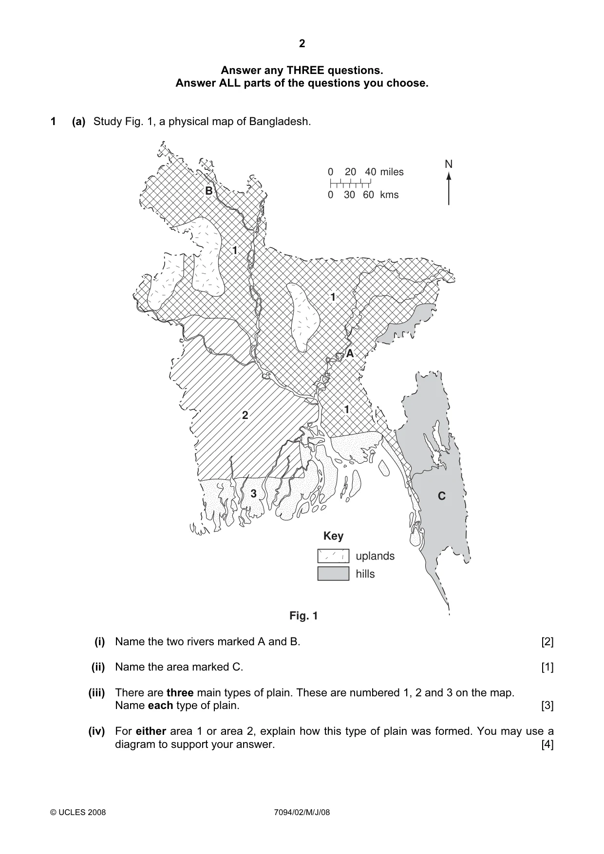 Cambridge IGCSE Bangladesh Studies 0449 2008 May/June Paper 2 · Variant 1 question paper, page 2 of 16