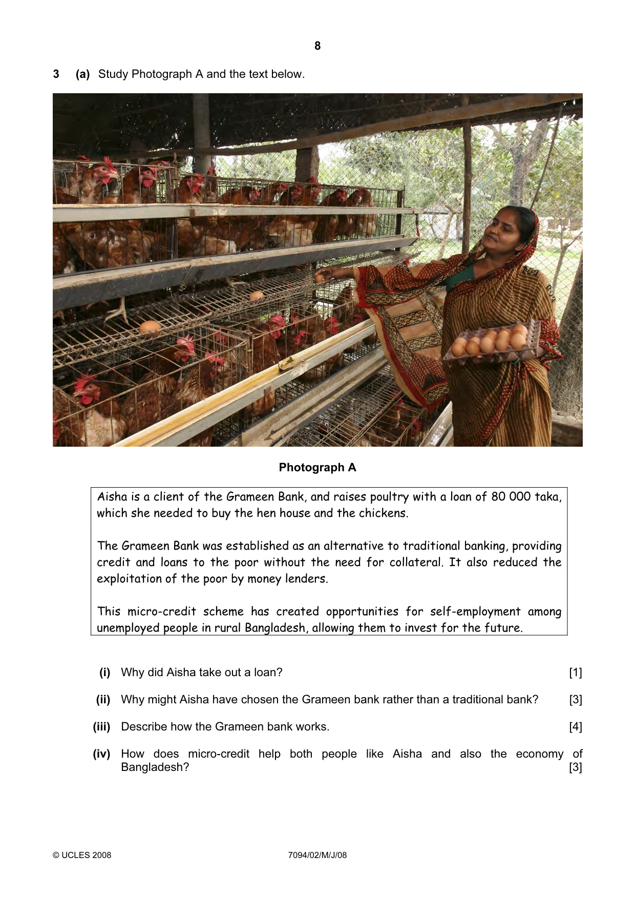 Cambridge IGCSE Bangladesh Studies 0449 2008 May/June Paper 2 · Variant 1 question paper, page 8 of 16