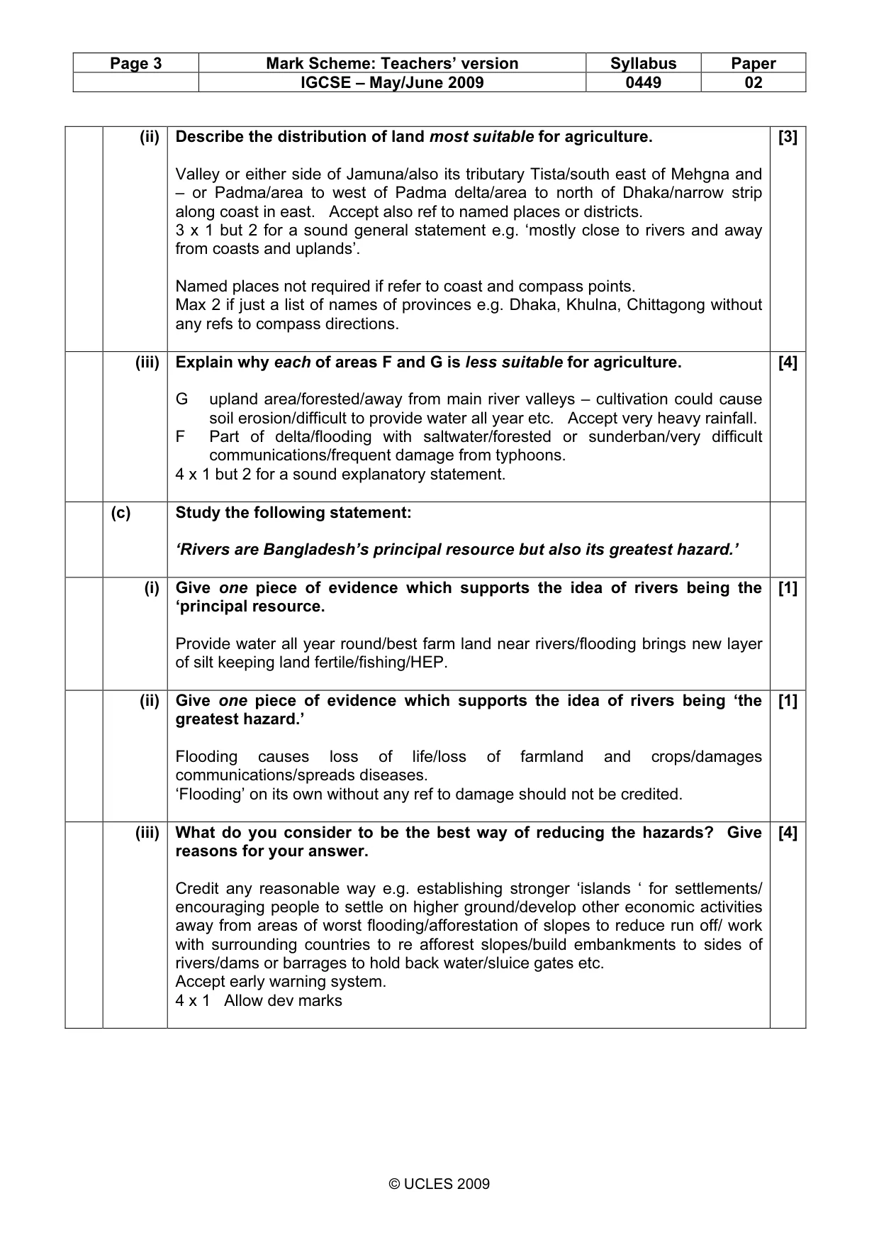 Mark scheme, page 3 of 11