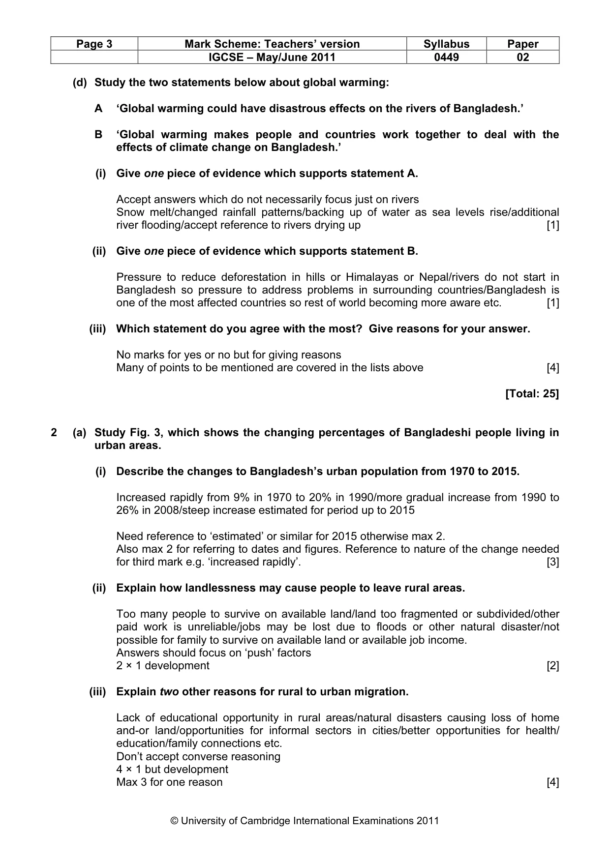 Mark scheme, page 3 of 11