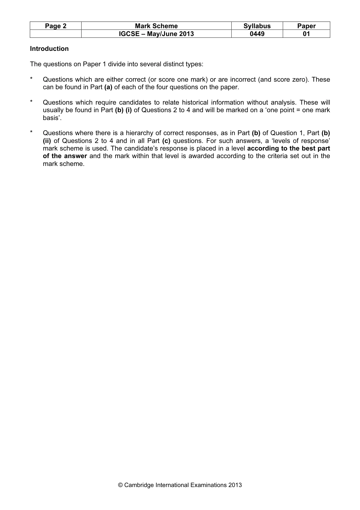 Mark scheme, page 2 of 11