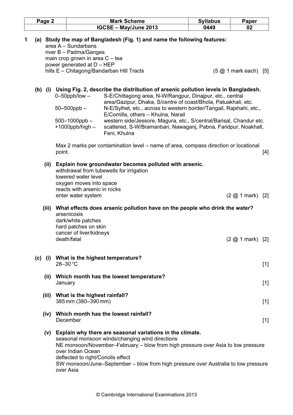 Mark scheme, page 2 of 11
