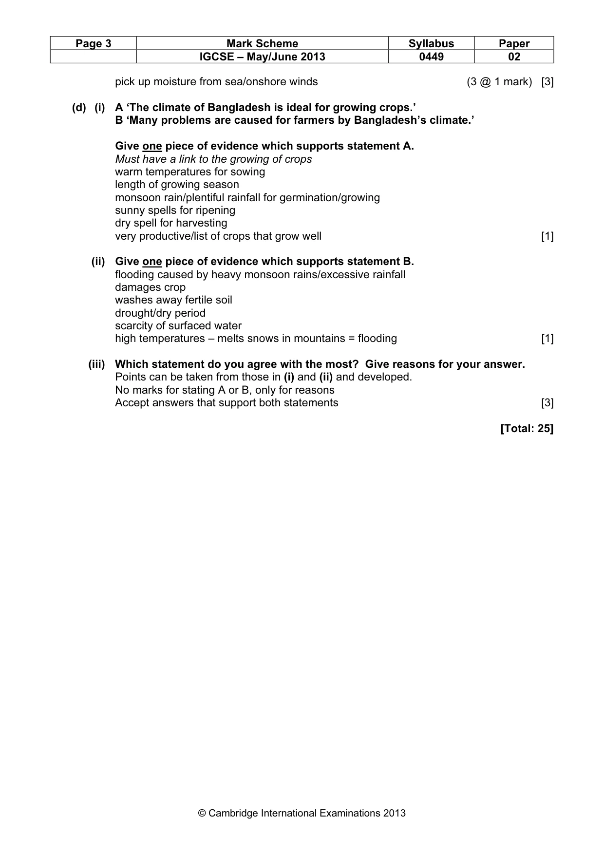 Mark scheme, page 3 of 11
