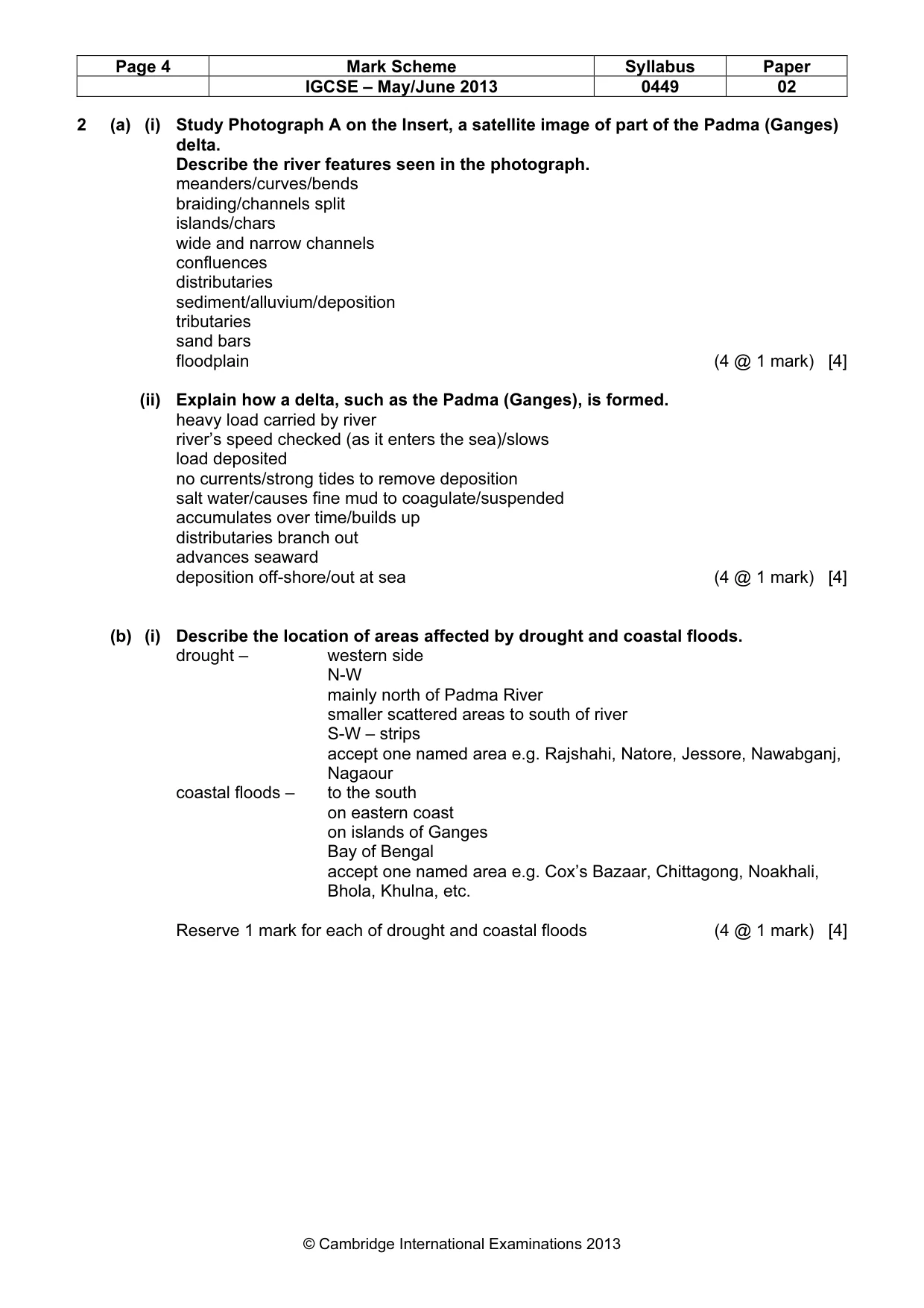Mark scheme, page 4 of 11
