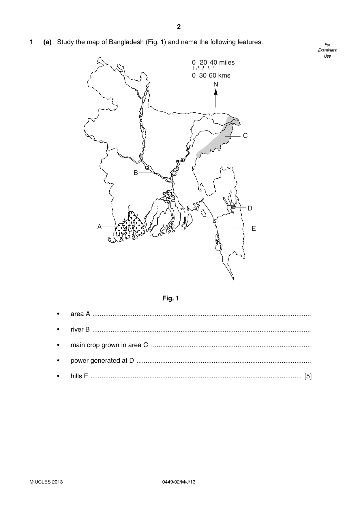 Cambridge IGCSE Bangladesh Studies 0449 2013 May/June Paper 2 · Variant 1 question paper, page 2 of 24