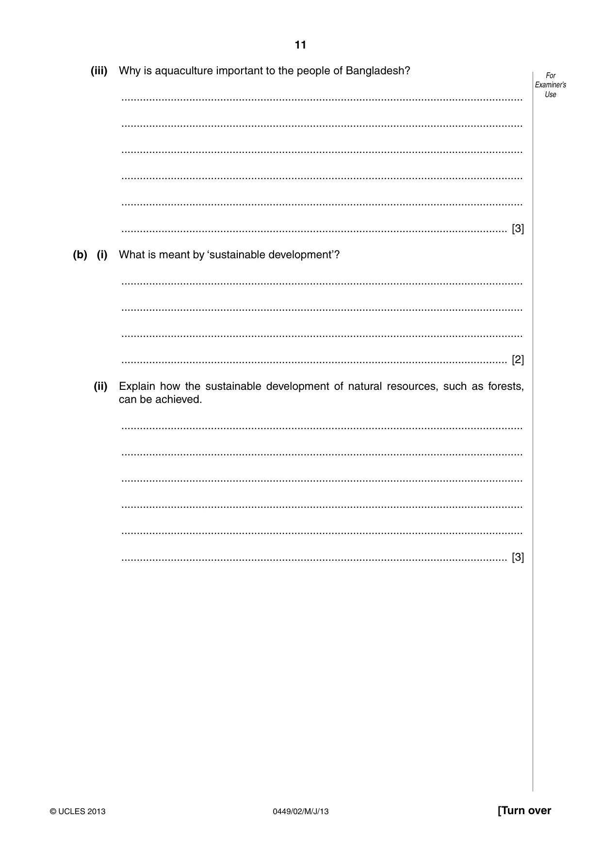 Cambridge IGCSE Bangladesh Studies 0449 2013 May/June Paper 2 · Variant 1 question paper, page 11 of 24