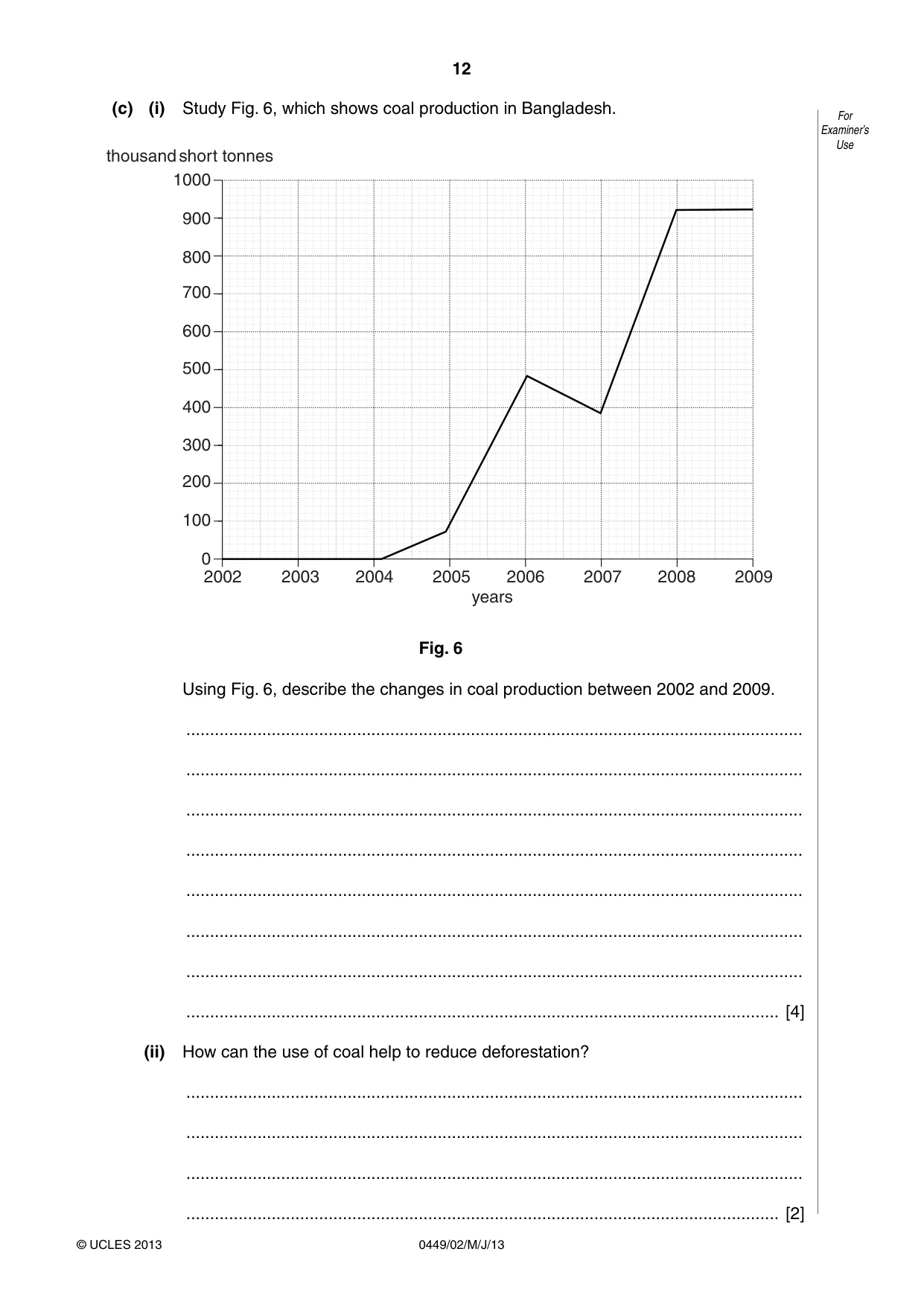 Cambridge IGCSE Bangladesh Studies 0449 2013 May/June Paper 2 · Variant 1 question paper, page 12 of 24
