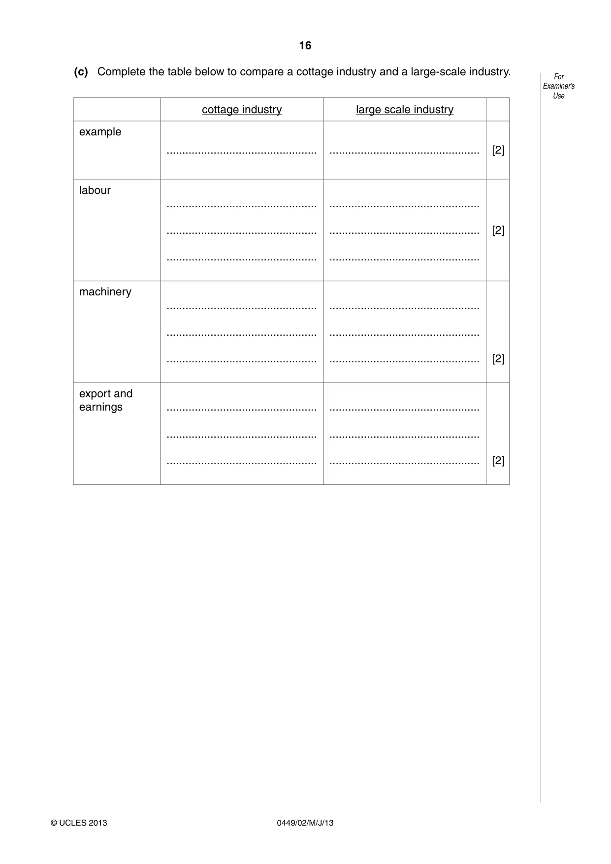 Cambridge IGCSE Bangladesh Studies 0449 2013 May/June Paper 2 · Variant 1 question paper, page 16 of 24