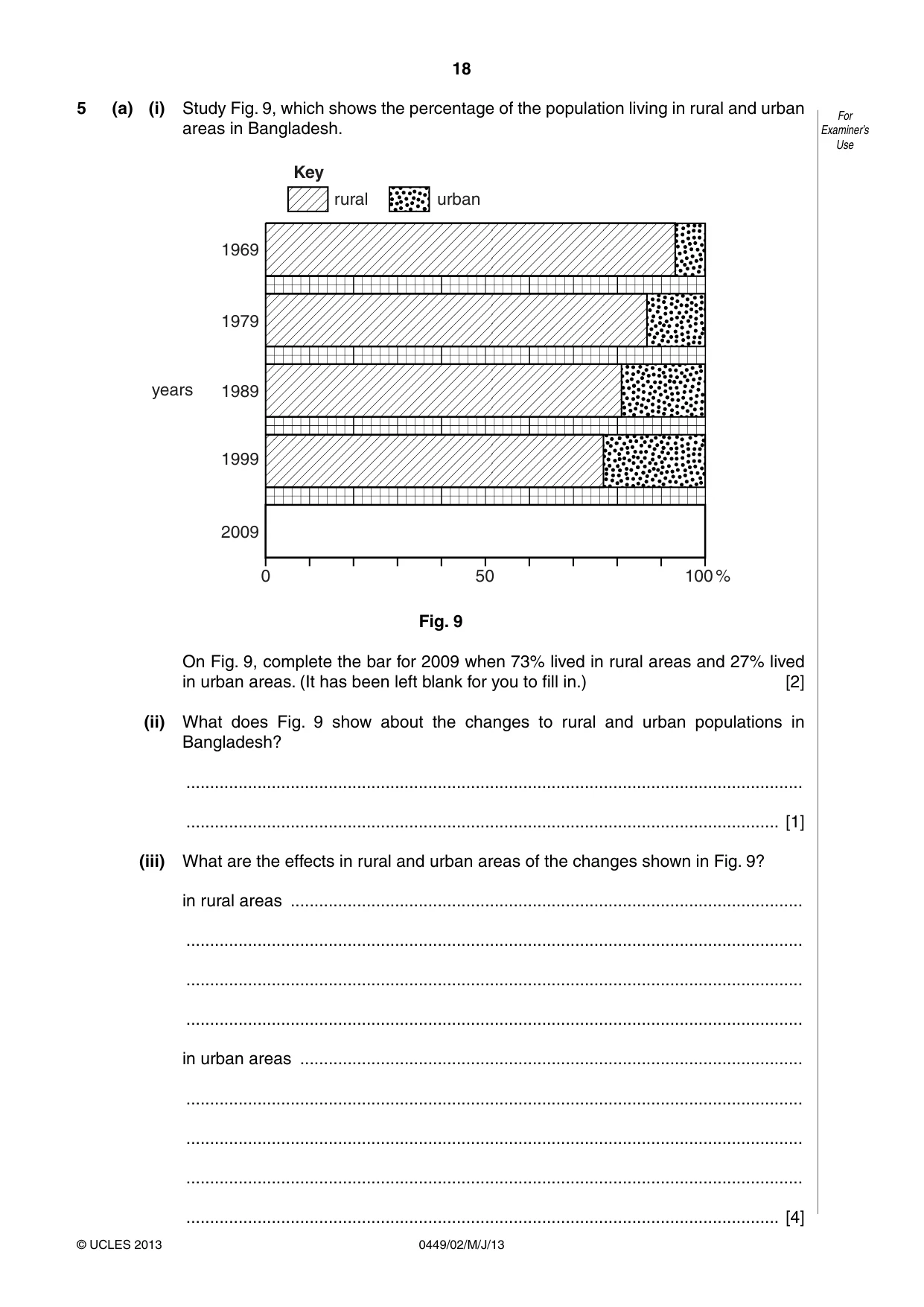 Cambridge IGCSE Bangladesh Studies 0449 2013 May/June Paper 2 · Variant 1 question paper, page 18 of 24