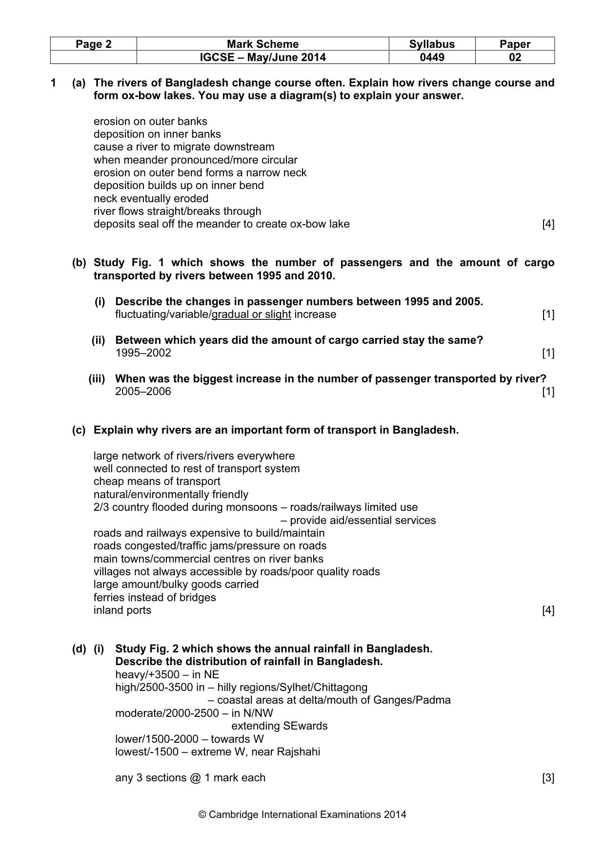 Mark scheme, page 2 of 11