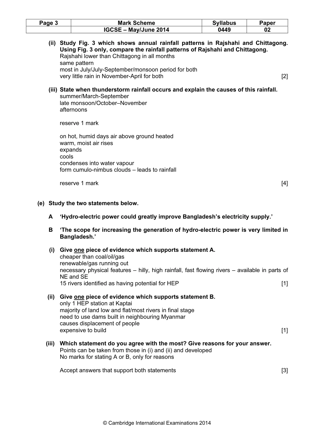 Mark scheme, page 3 of 11