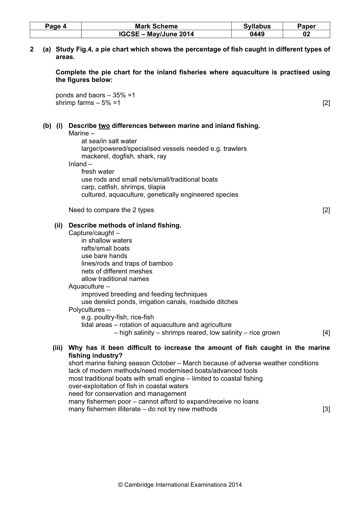 Mark scheme, page 4 of 11