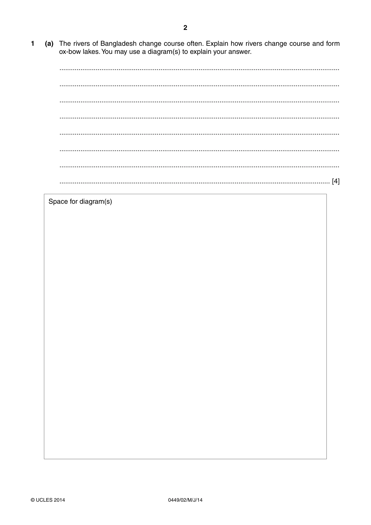 Cambridge IGCSE Bangladesh Studies 0449 2014 May/June Paper 2 · Variant 1 question paper, page 2 of 24