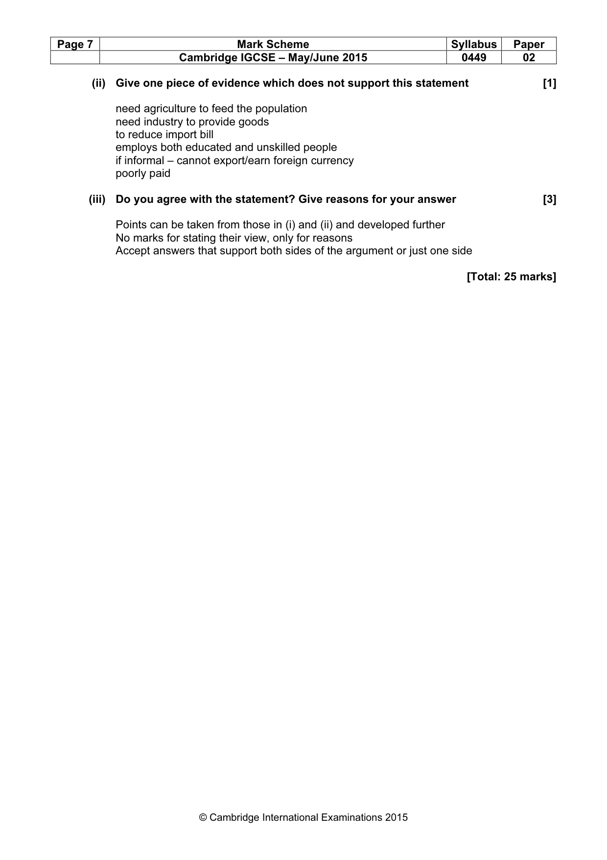 Mark scheme, page 7 of 14