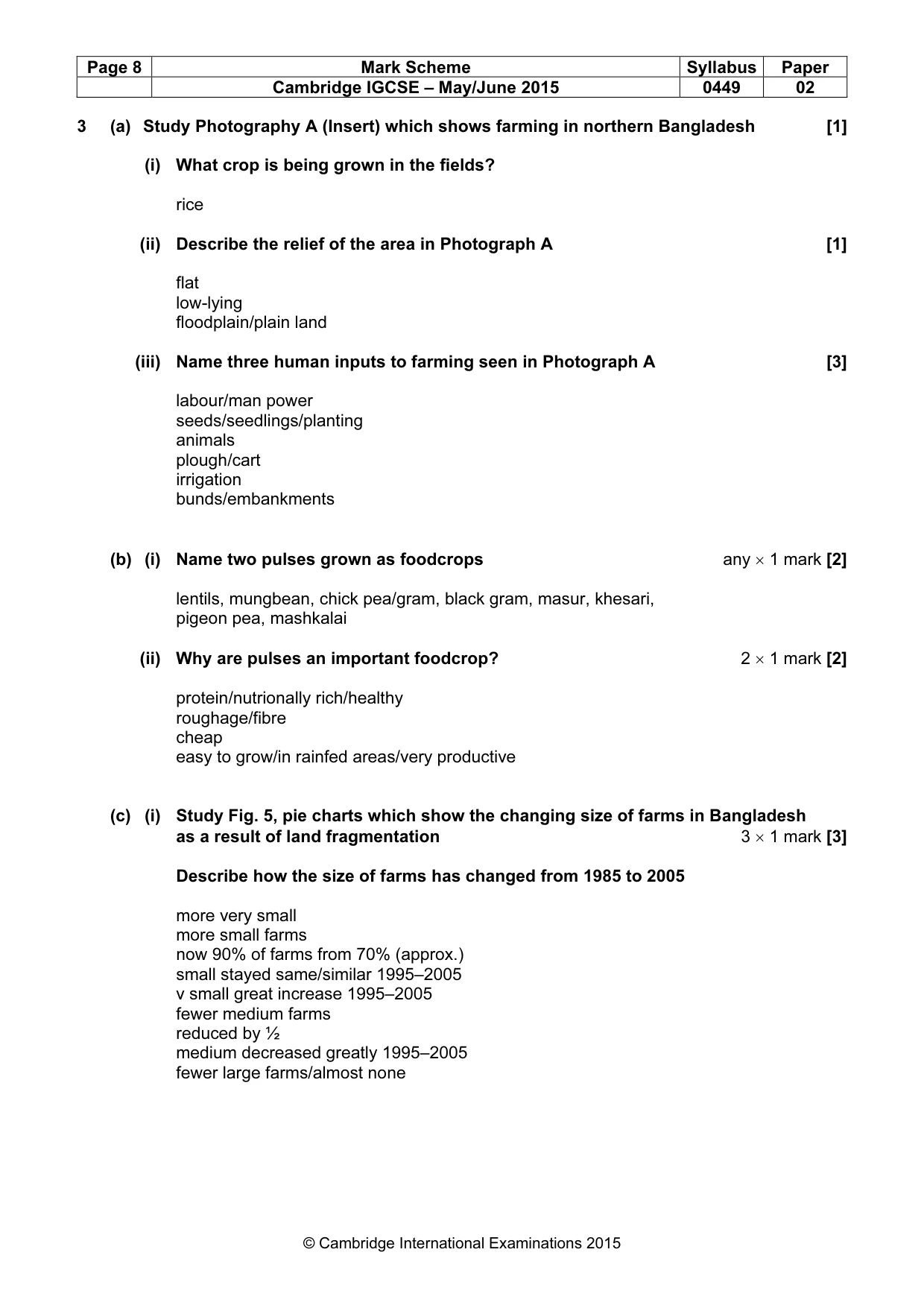 Mark scheme, page 8 of 14