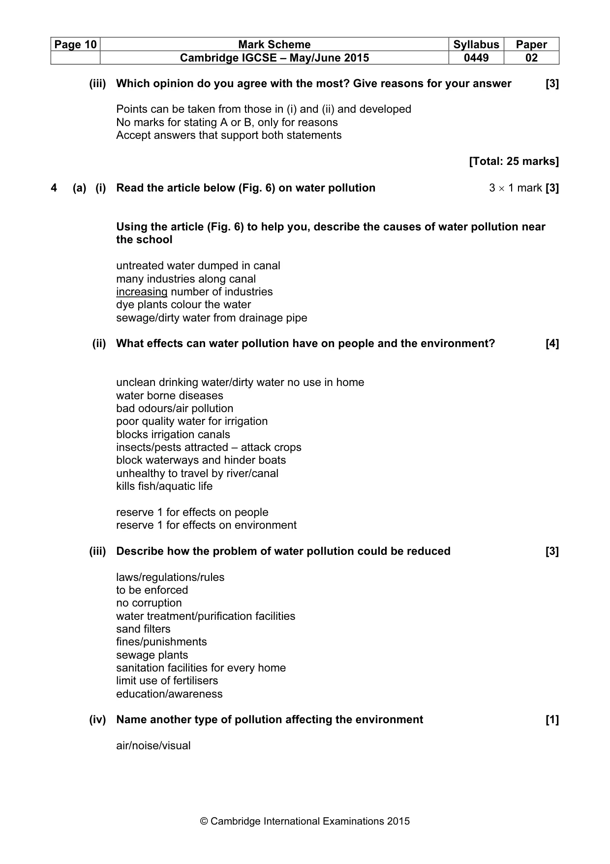 Mark scheme, page 10 of 14