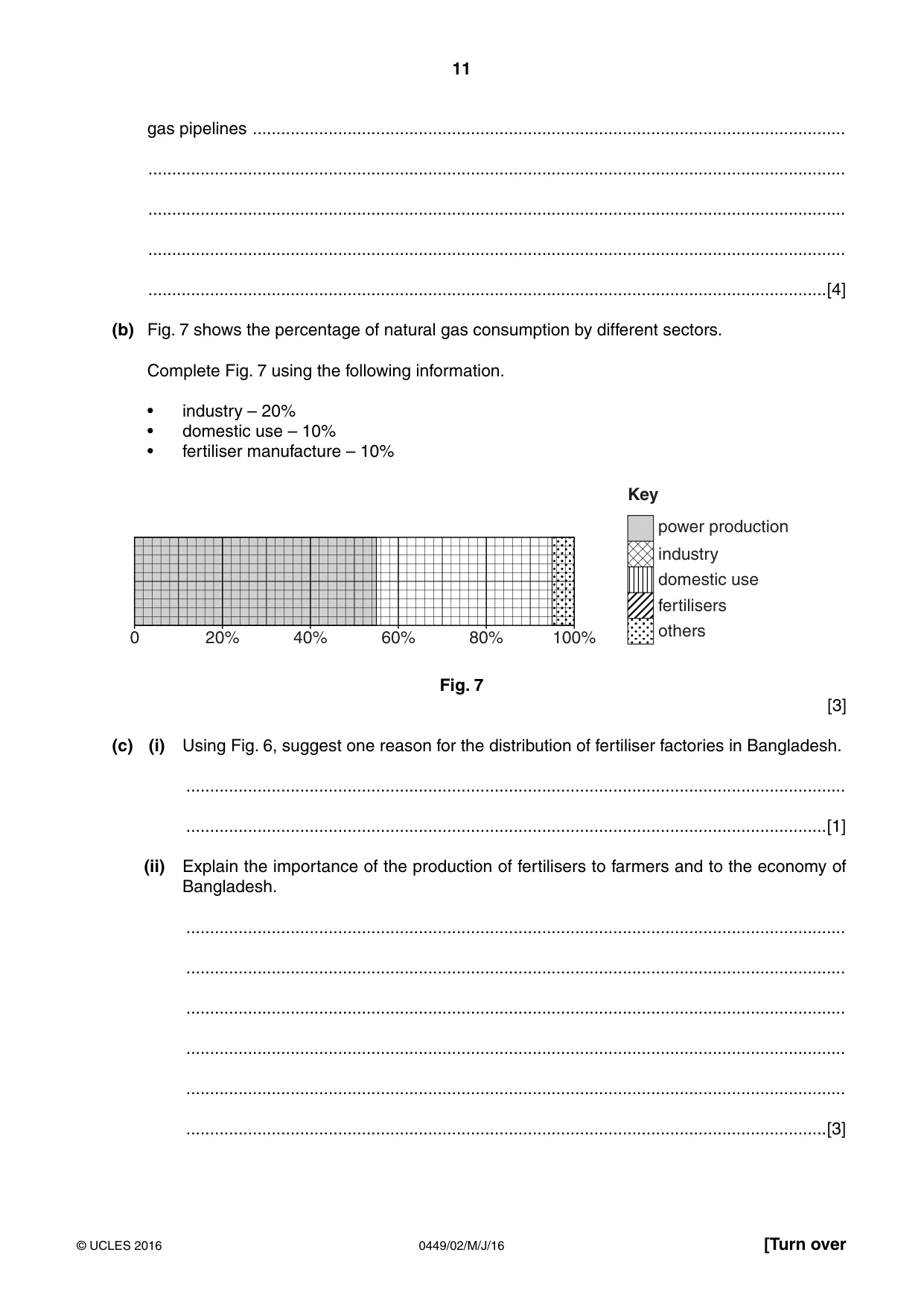 Cambridge IGCSE Bangladesh Studies 0449 2016 May/June Paper 2 · Variant 0 question paper, page 11 of 24