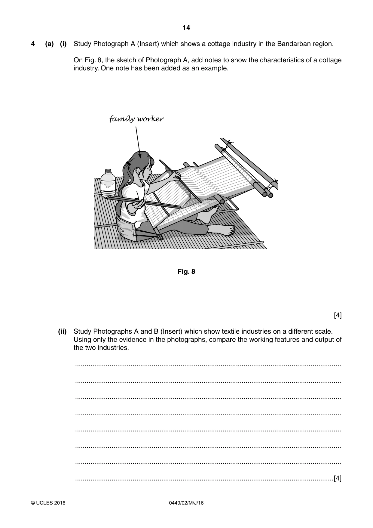 Cambridge IGCSE Bangladesh Studies 0449 2016 May/June Paper 2 · Variant 0 question paper, page 14 of 24