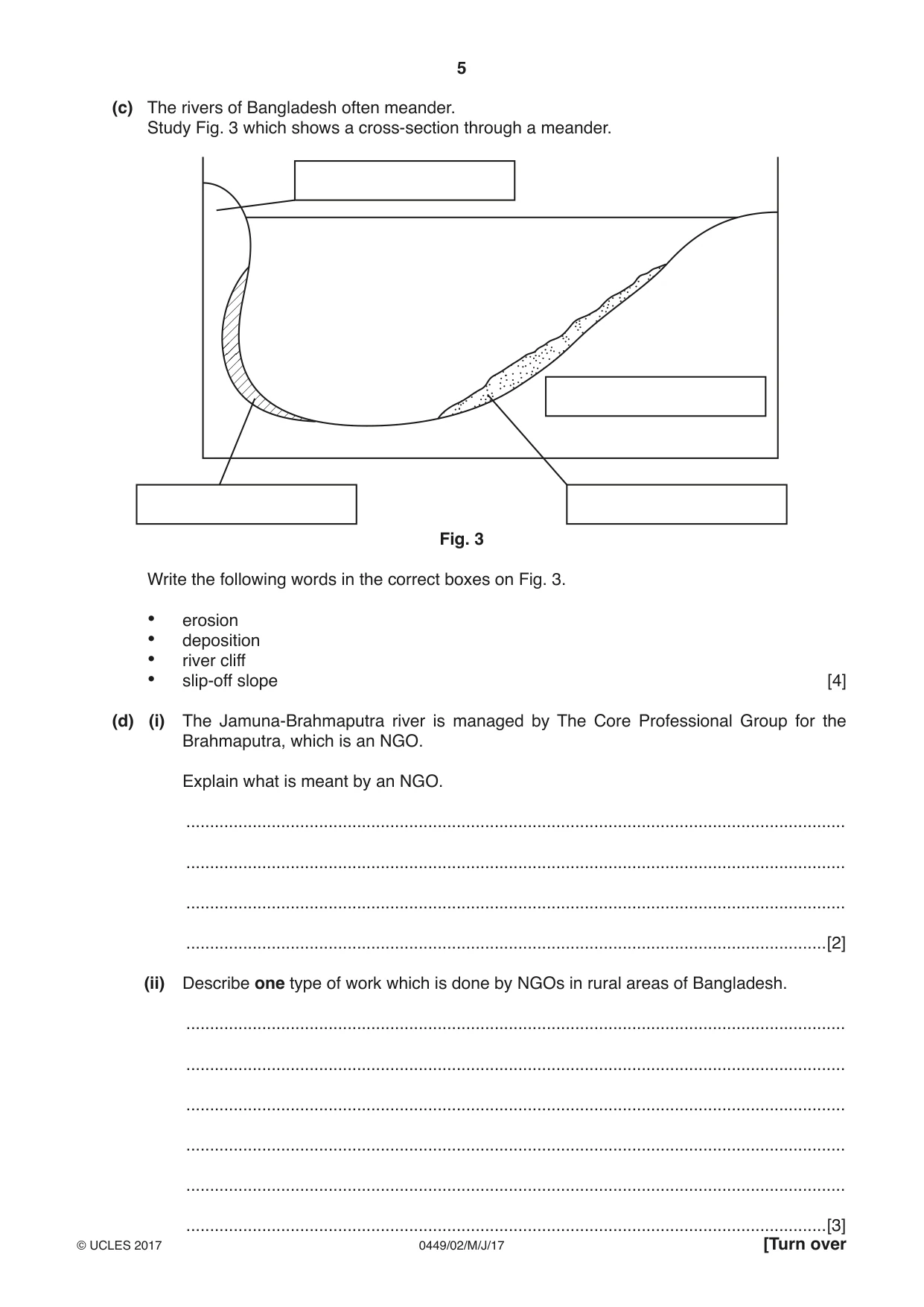 Cambridge IGCSE Bangladesh Studies 0449 2017 May/June Paper 2 · Variant 1 question paper, page 5 of 24