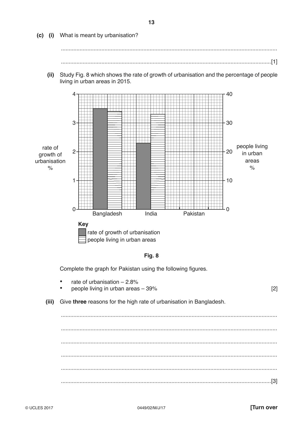 Cambridge IGCSE Bangladesh Studies 0449 2017 May/June Paper 2 · Variant 1 question paper, page 13 of 24