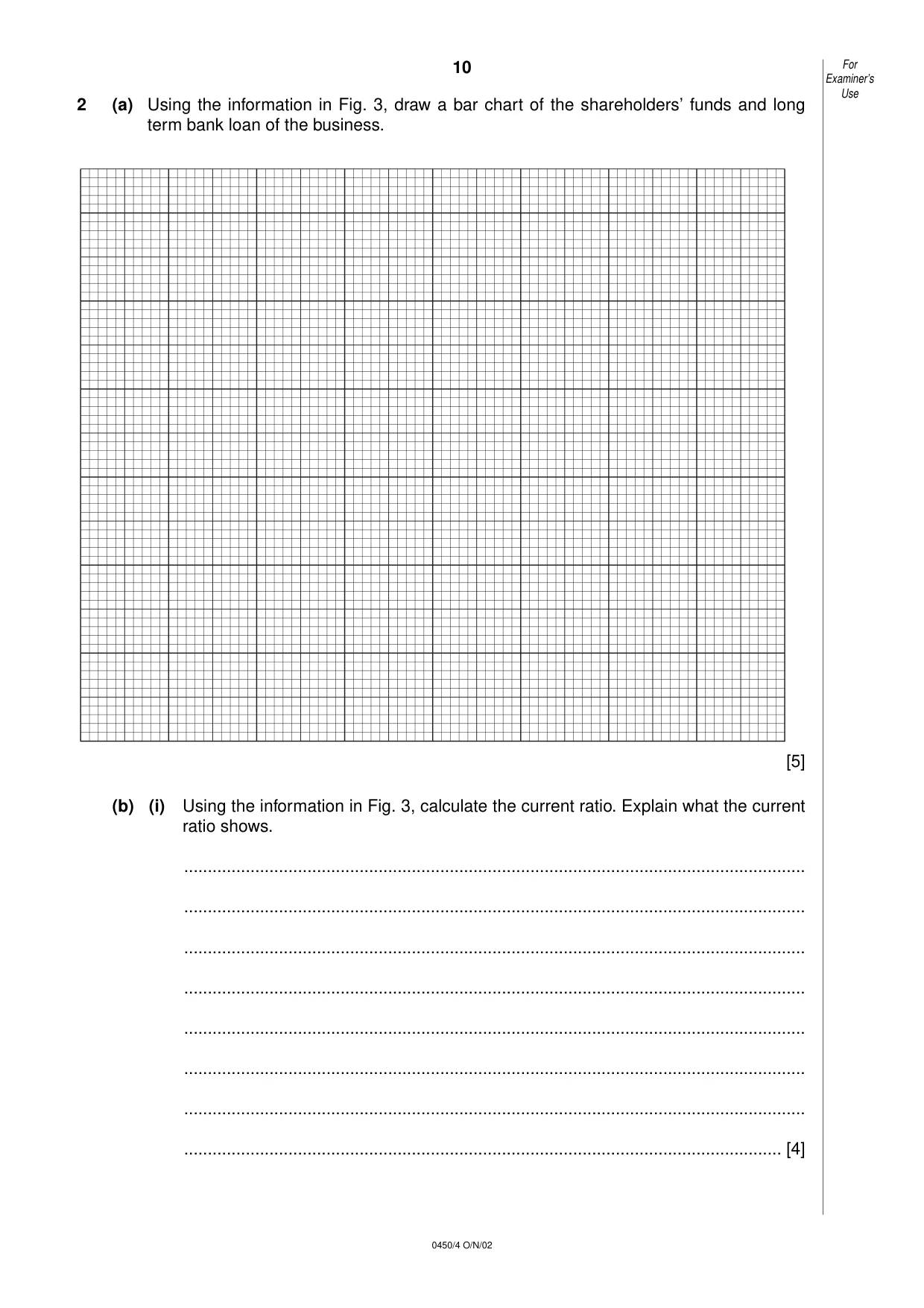 Cambridge IGCSE Business Studies 0450 2002 Oct/Nov Paper 4 · Variant 1 question paper, page 10 of 16