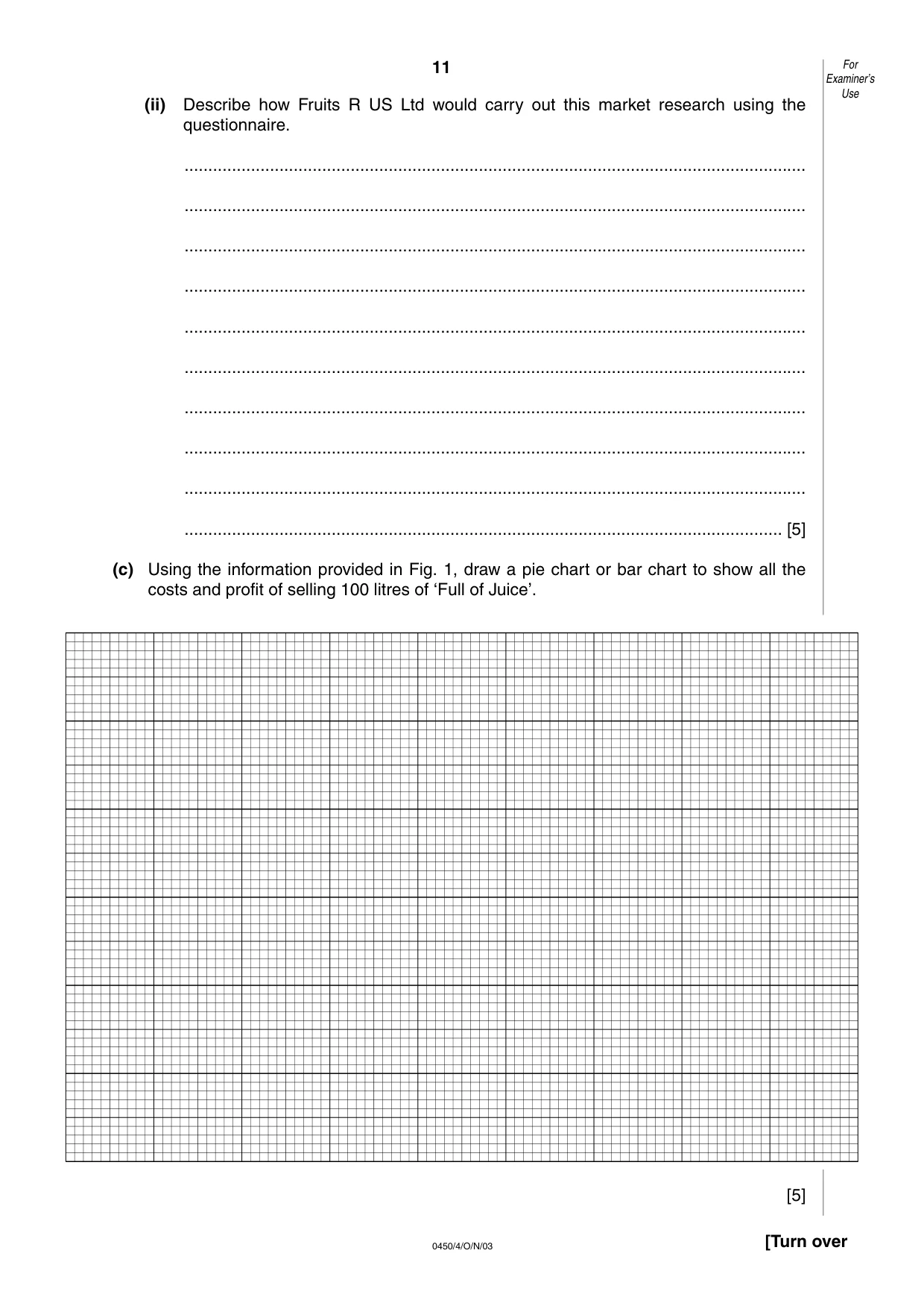 Cambridge IGCSE Business Studies 0450 2003 Oct/Nov Paper 4 · Variant 1 question paper, page 11 of 16