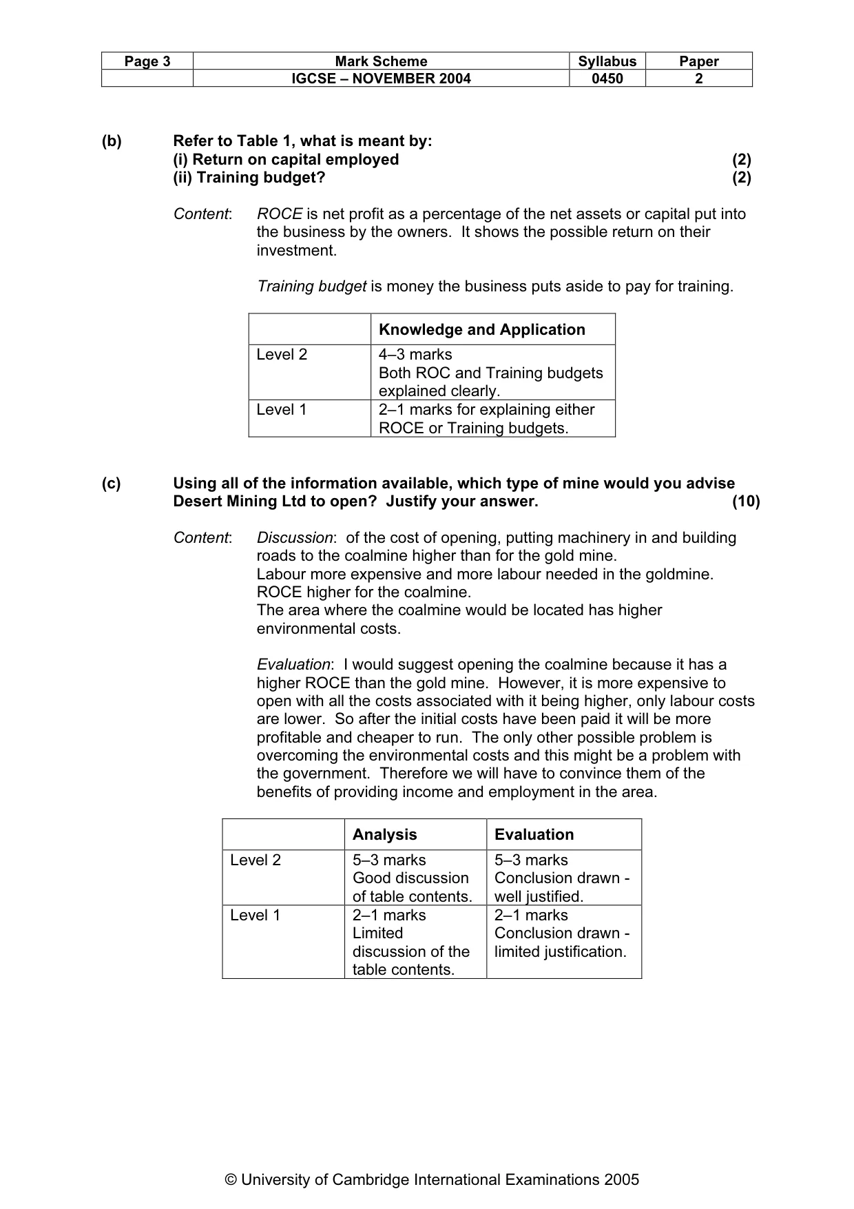 Mark scheme, page 6 of 10