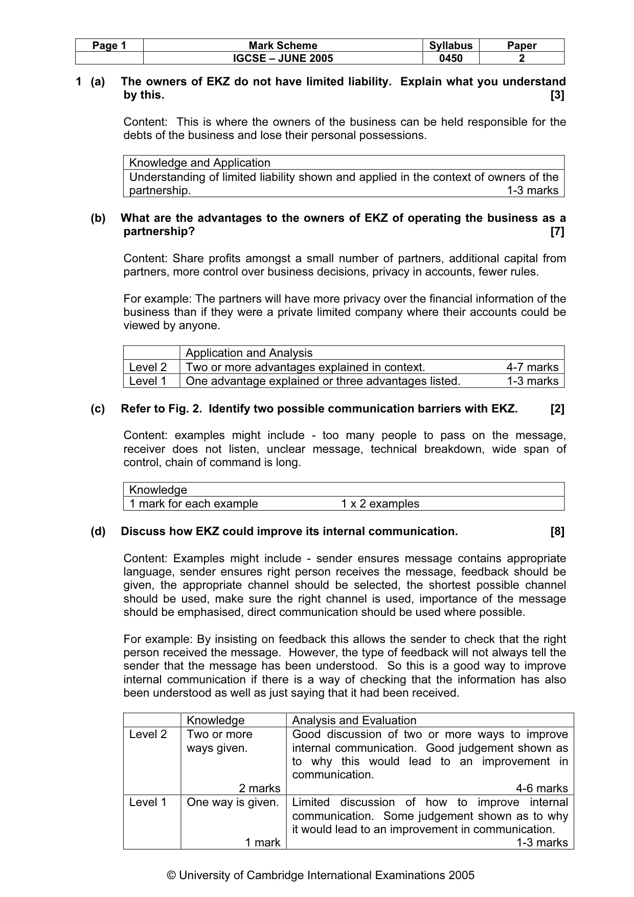Mark scheme, page 4 of 8