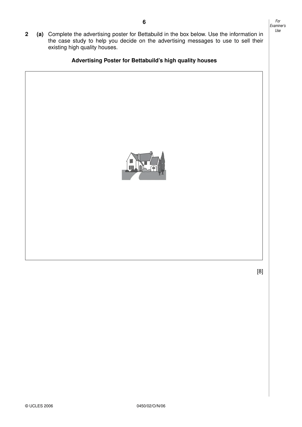Cambridge IGCSE Business Studies 0450 2006 Oct/Nov Paper 2 · Variant 1 question paper, page 6 of 16