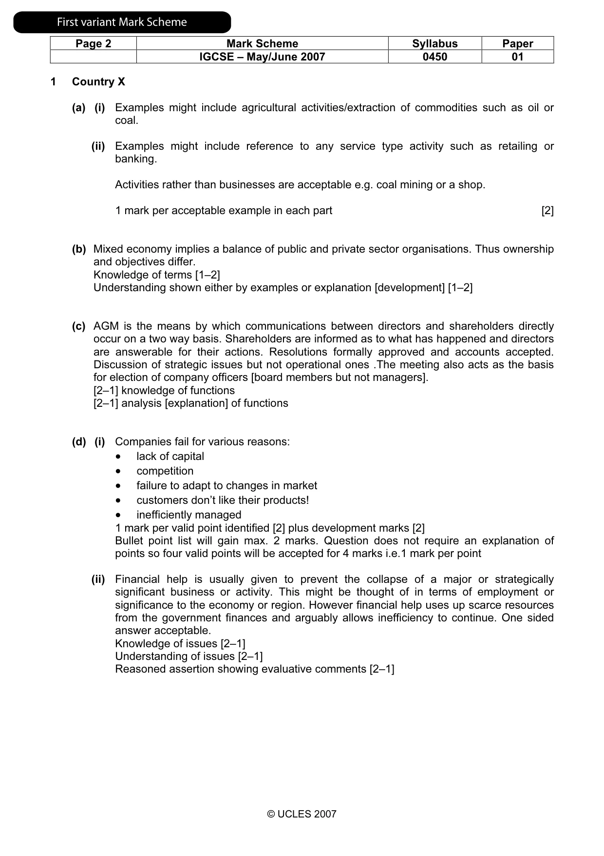 Mark scheme, page 3 of 12