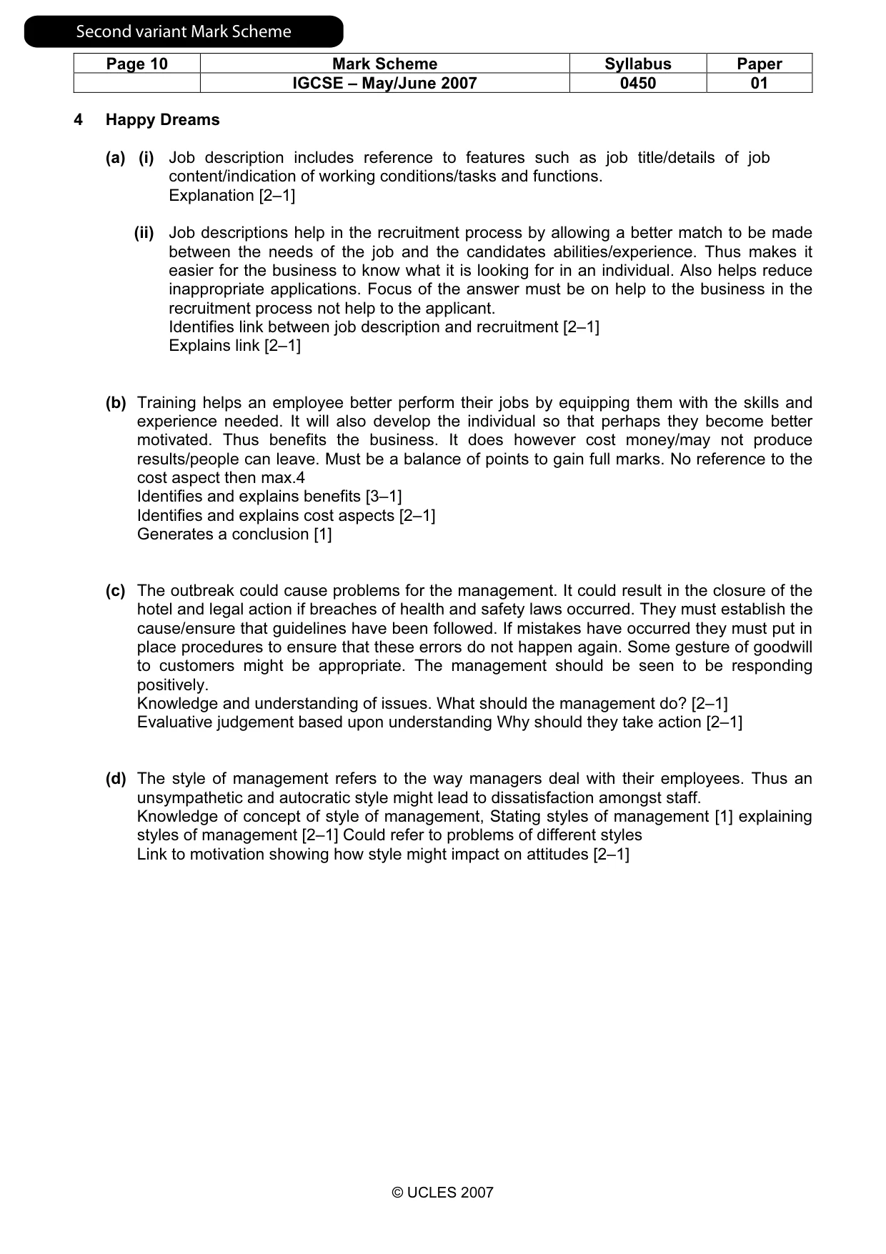 Mark scheme, page 11 of 12