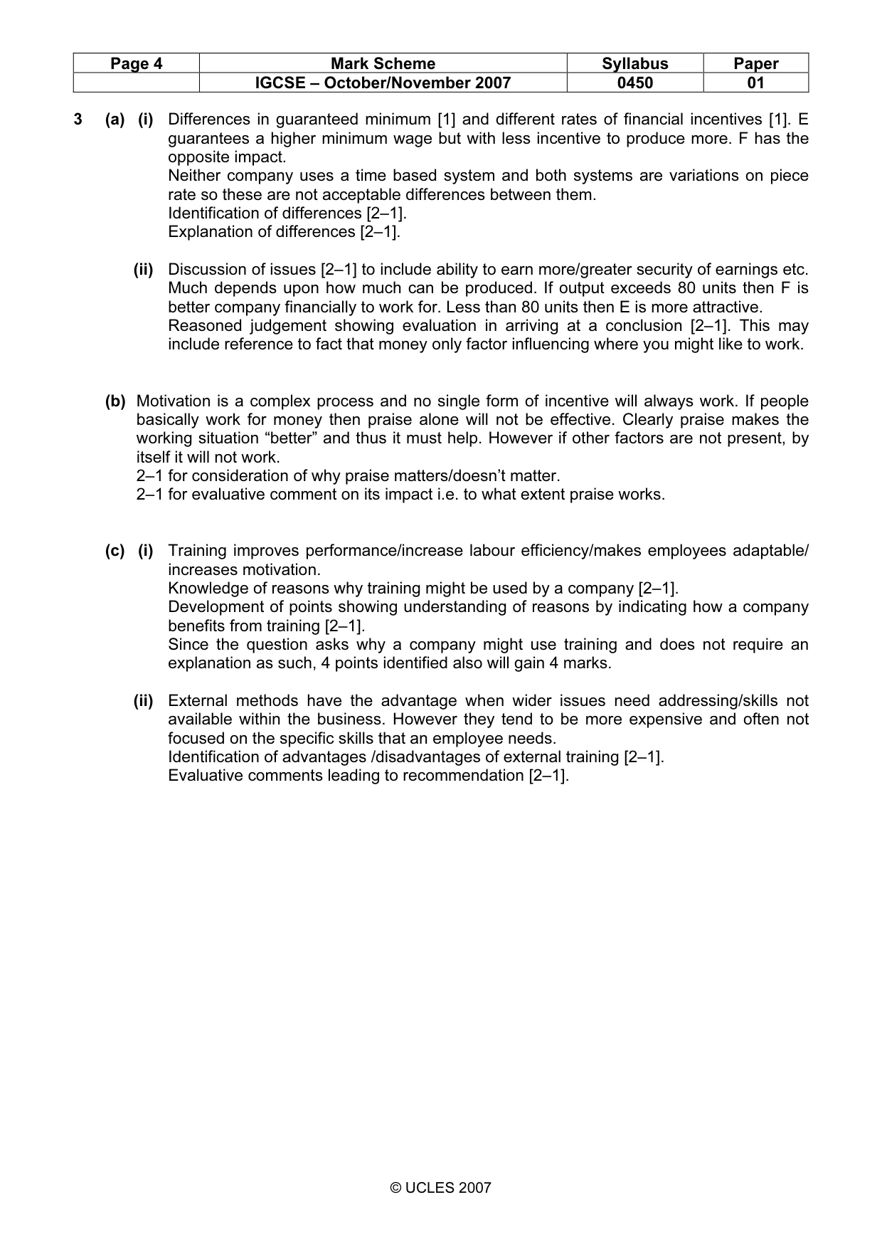 Mark scheme, page 4 of 6