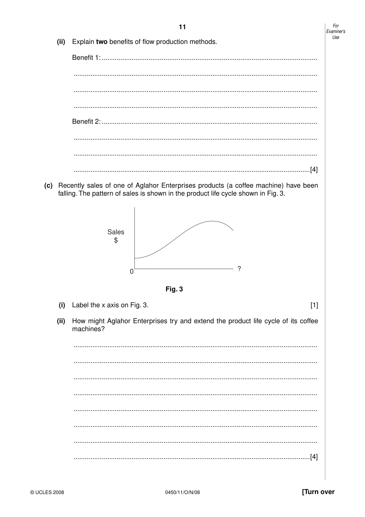 Cambridge IGCSE Business Studies 0450 2008 Oct/Nov Paper 1 · Variant 0 question paper, page 12 of 25