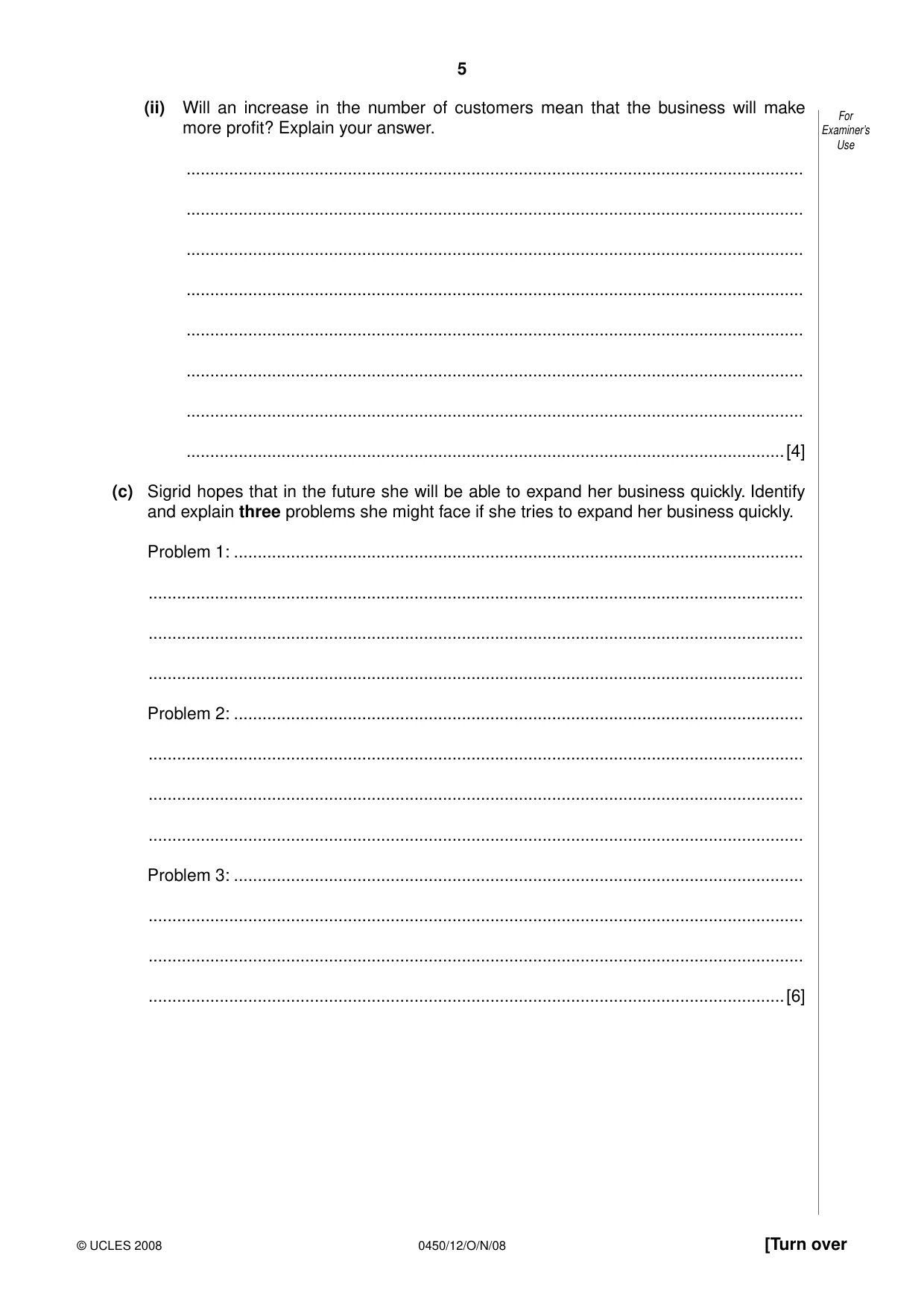 Cambridge IGCSE Business Studies 0450 2008 Oct/Nov Paper 1 · Variant 0 question paper, page 18 of 25