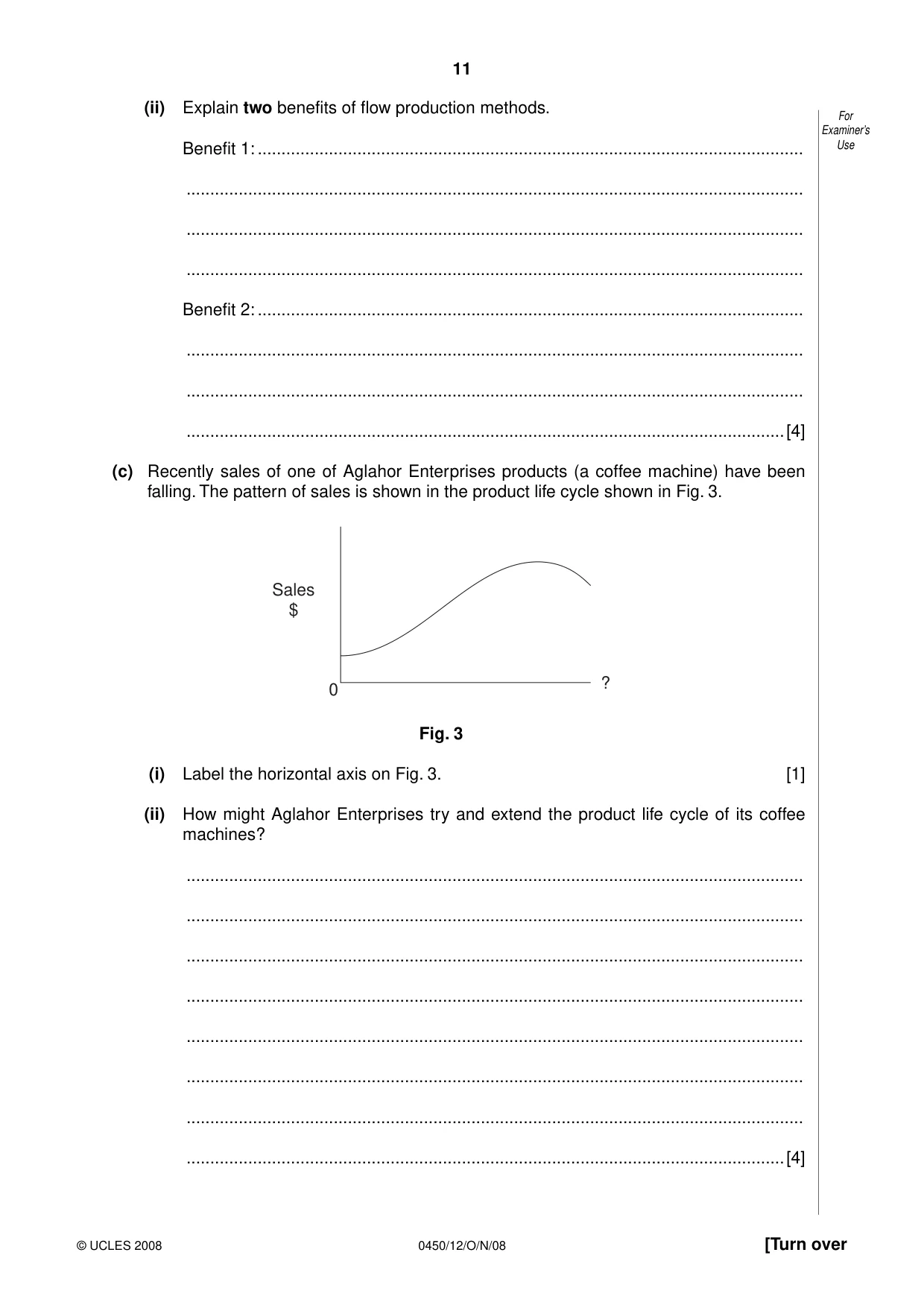 Cambridge IGCSE Business Studies 0450 2008 Oct/Nov Paper 1 · Variant 0 question paper, page 24 of 25