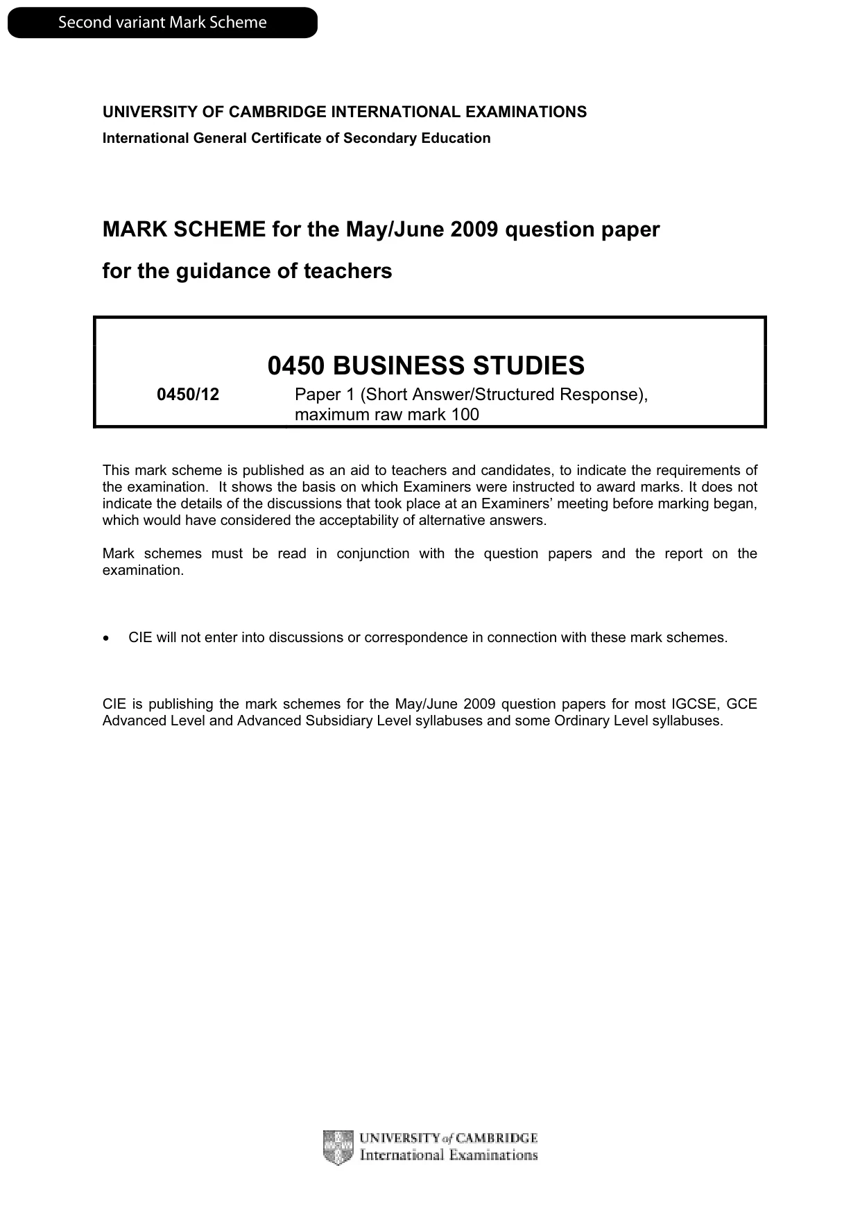 Mark scheme, page 11 of 21