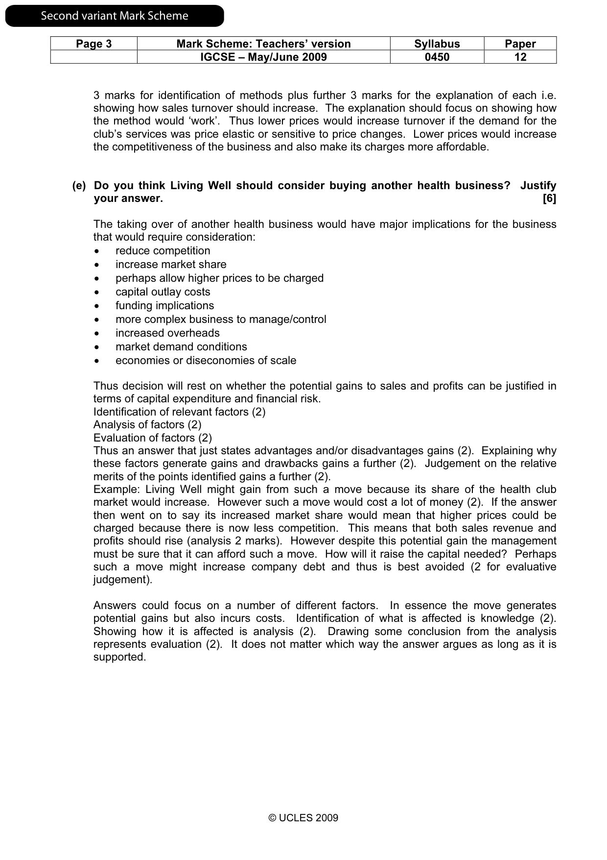 Mark scheme, page 13 of 21