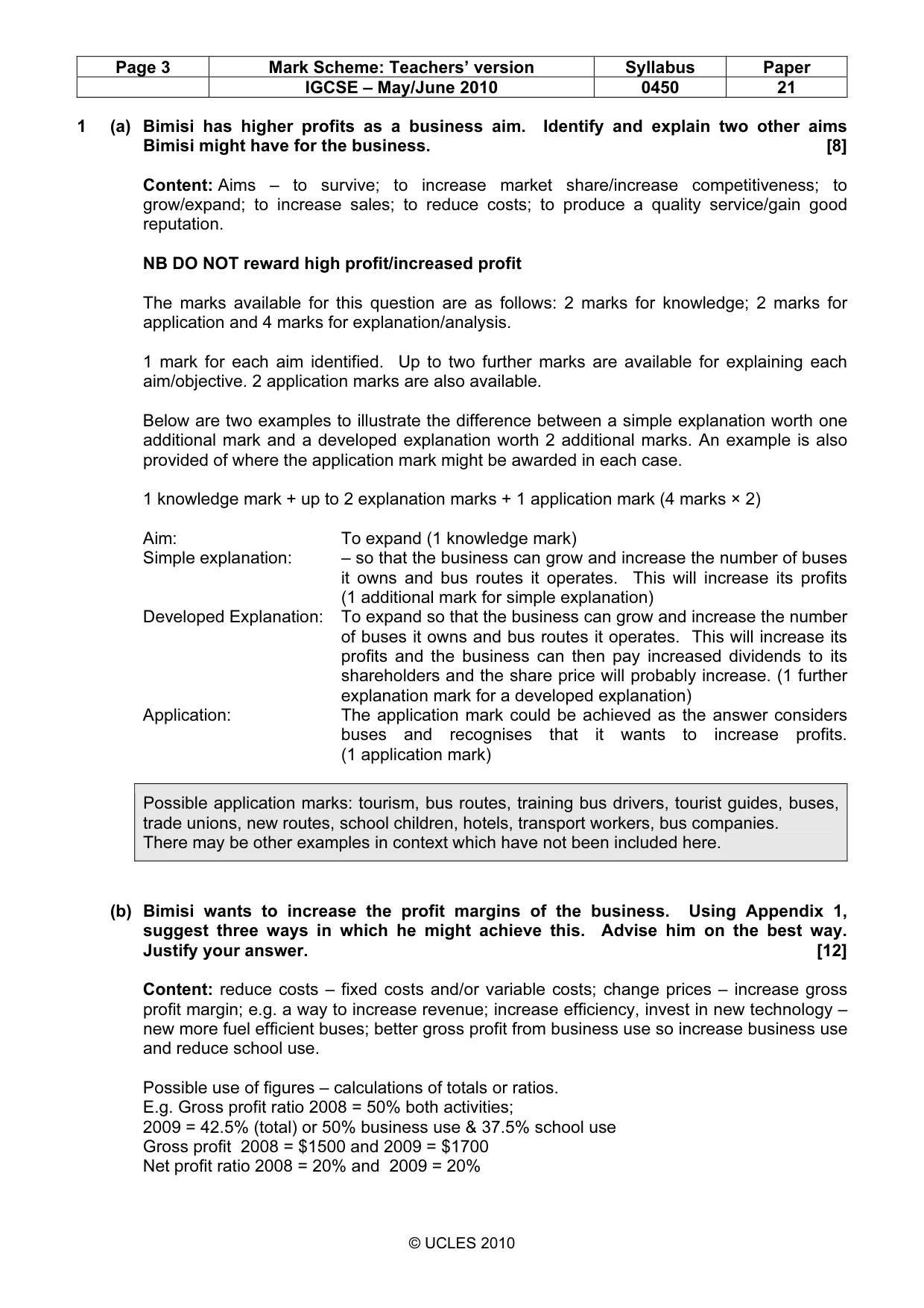 Mark scheme, page 3 of 11