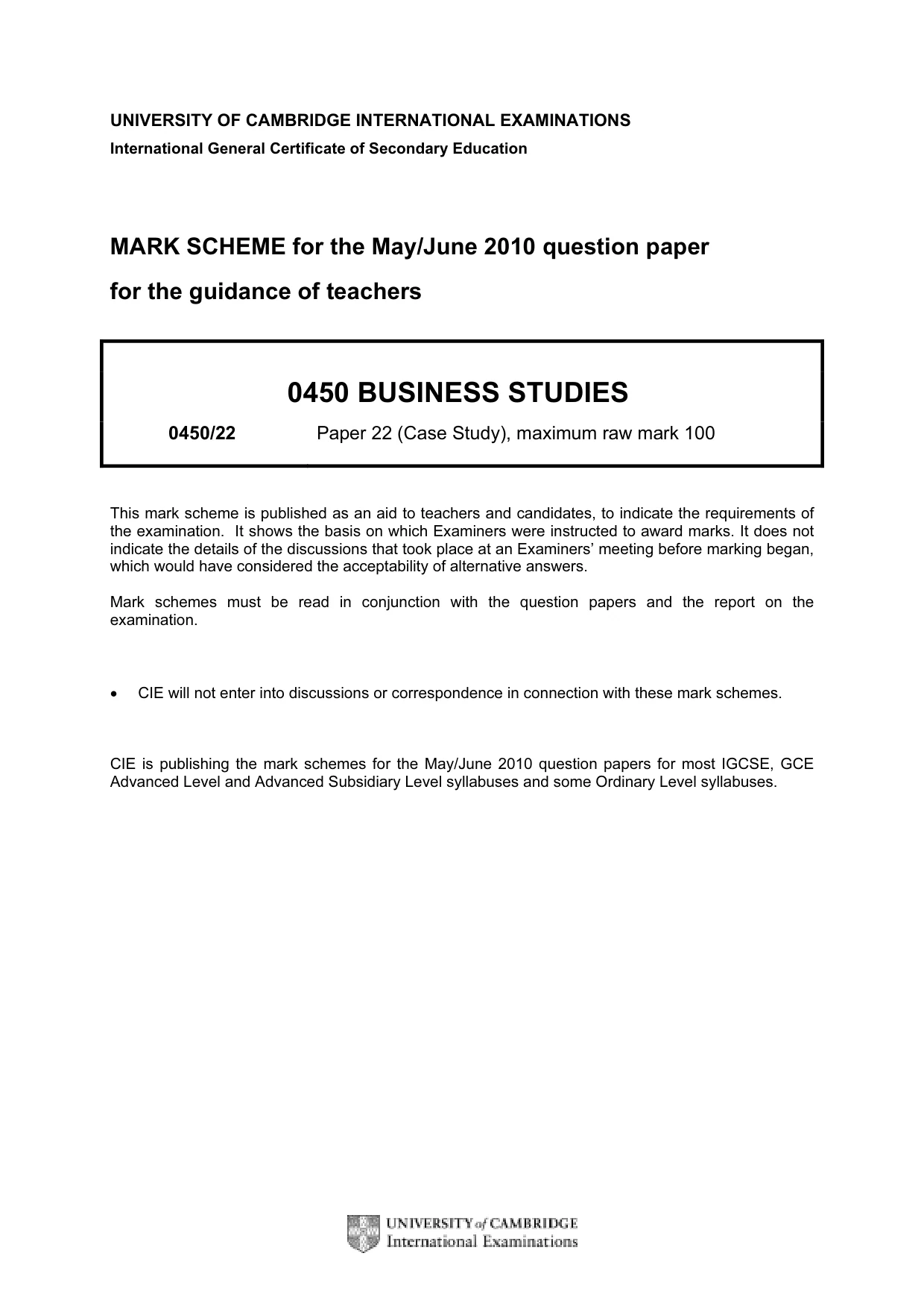 Mark scheme, page 1 of 12
